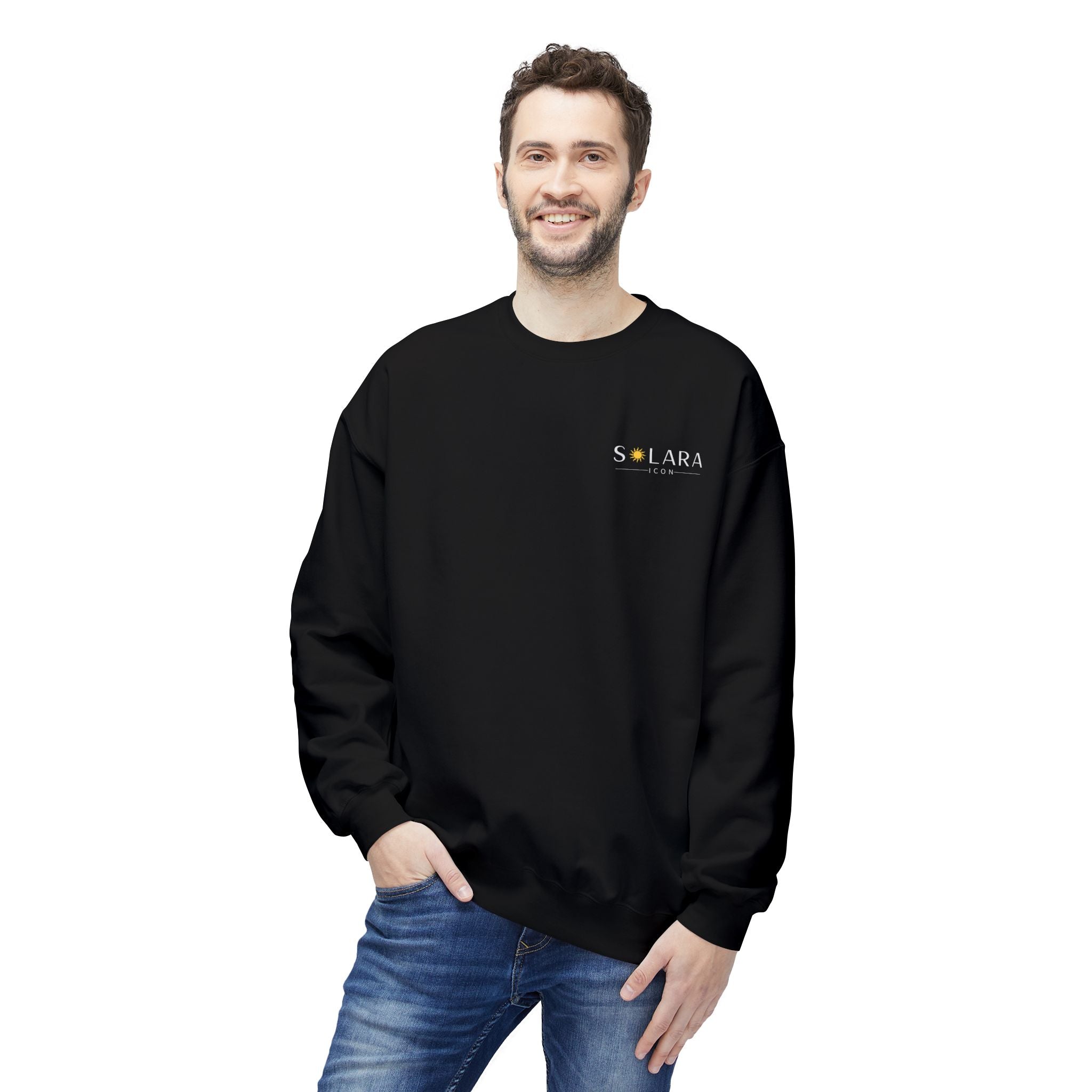 Solara Icon-Cozy Unisex Fleece Sweatshirt | Perfect for Casual Days, Gifts for Friends, to Wear on Holidays,