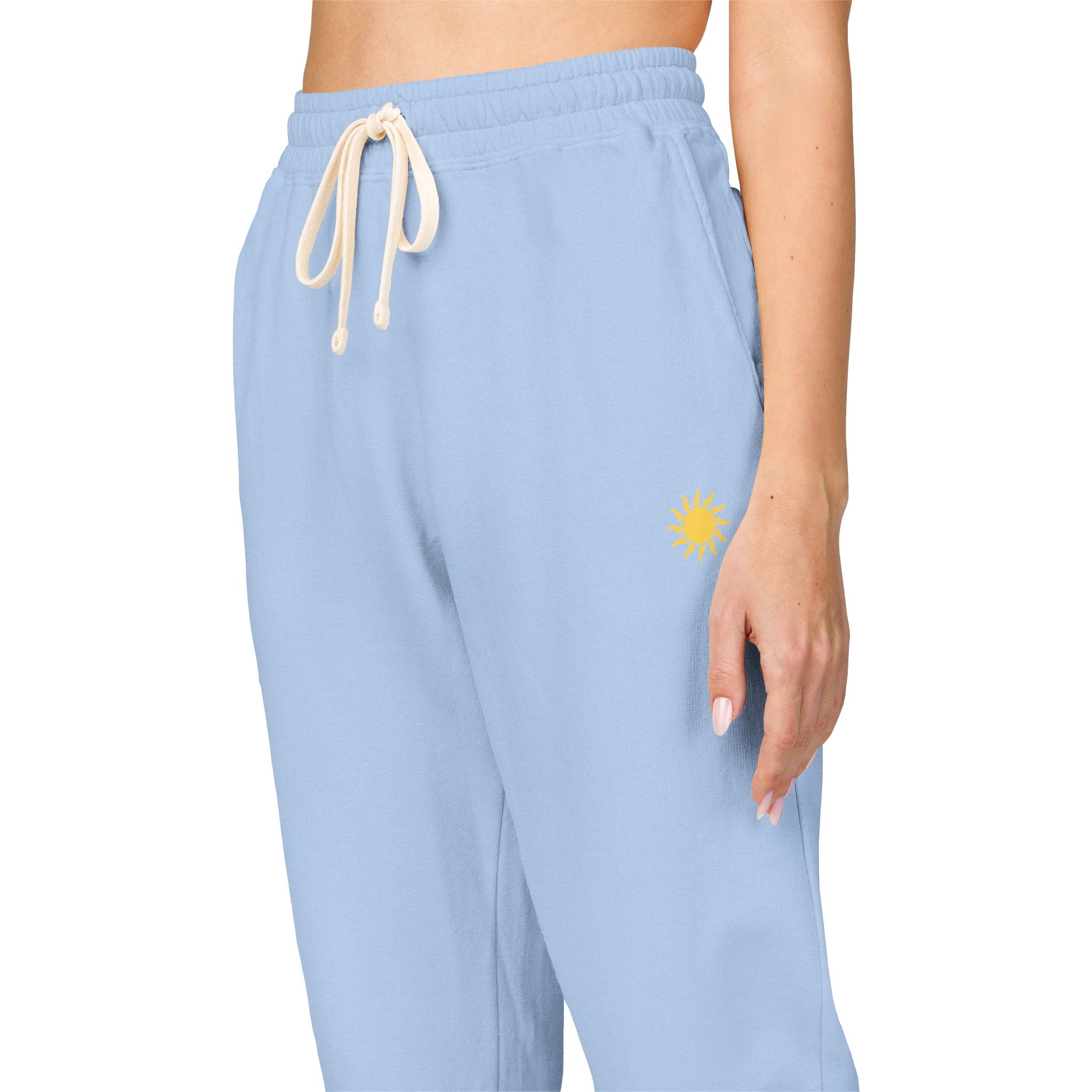 Sunshine Unisex Garment-Dyed Fleece Sweatpants | Cozy Loungewear, Comfy Pants, Casual Outfits, Gift for Her,