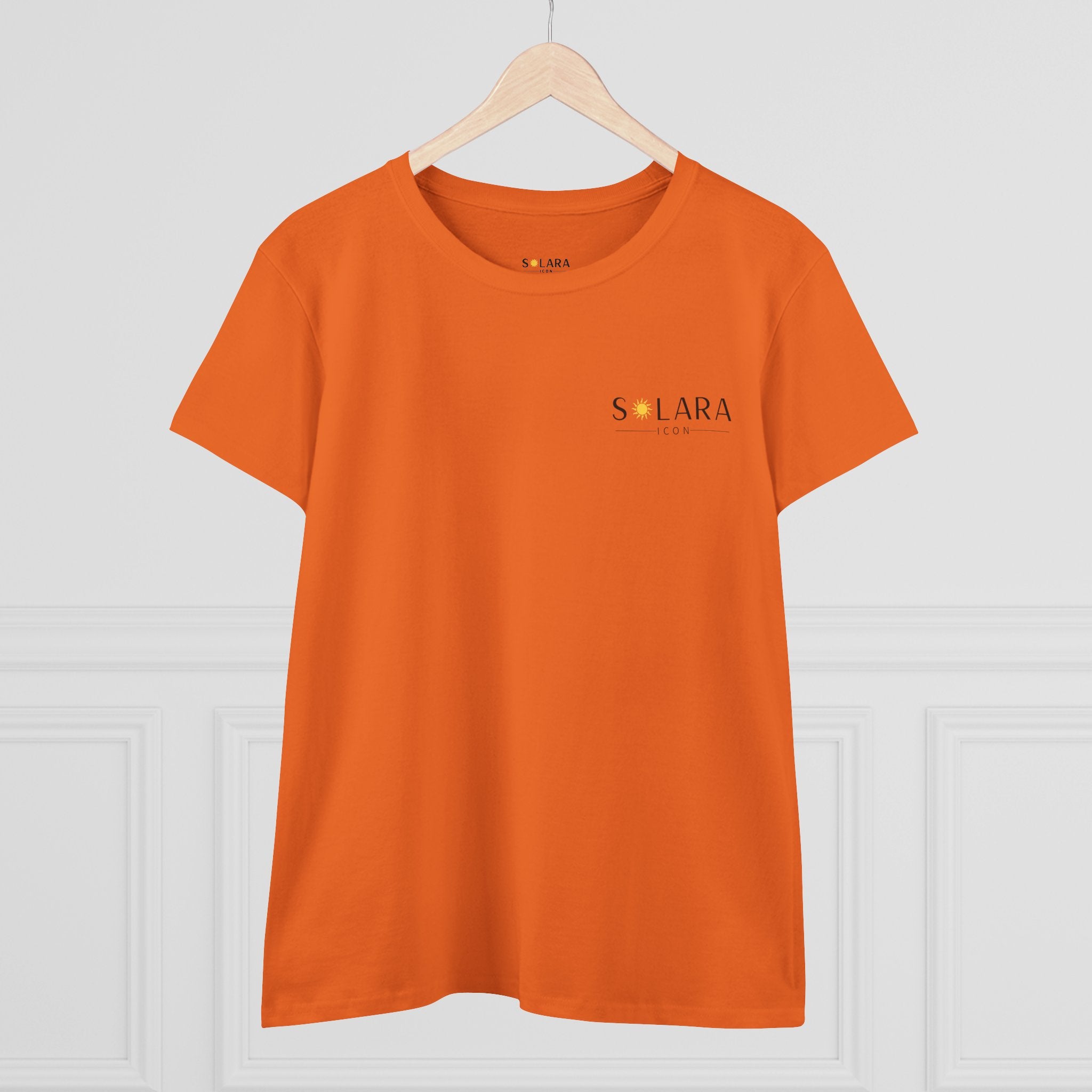 Solar Inspired Women's Midweight Cotton Tee, Casual Tee,Gift for Her, Everyday Wear,