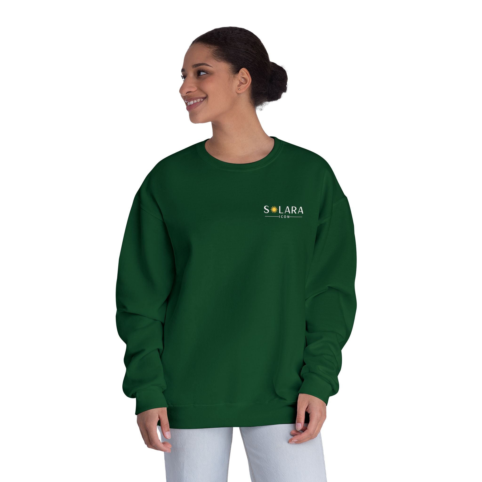 Solara Icon-Cozy Classic Crewneck Sweatshirt, Unisex Sweatshirt, Casual Pullover,  Cozy Gift