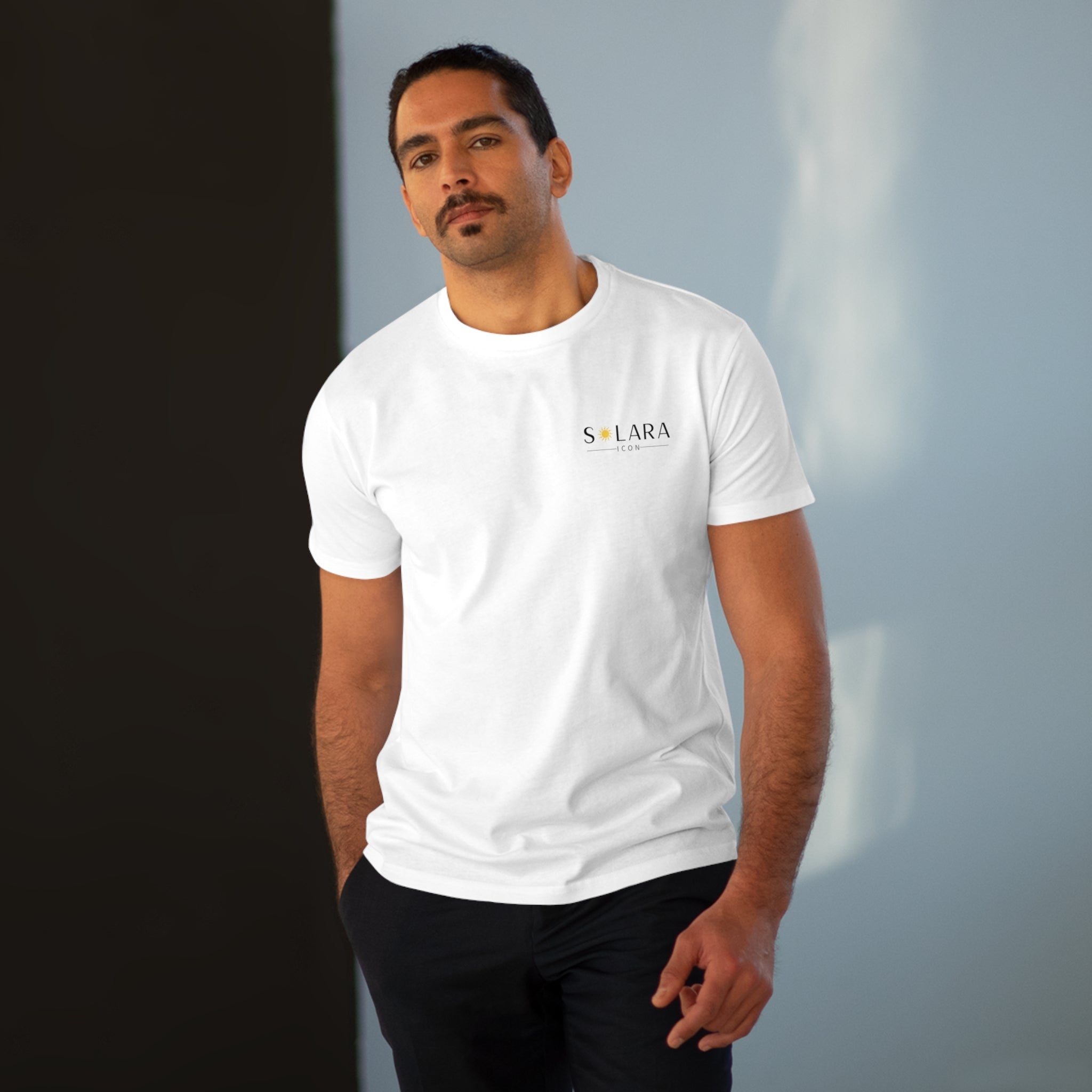 Solara Icon-Modern-Fit Graphic Tee for Men, Casual Wear, Trendy T-Shirt for Everyday Use, Gift for Him, Summer Fashion,