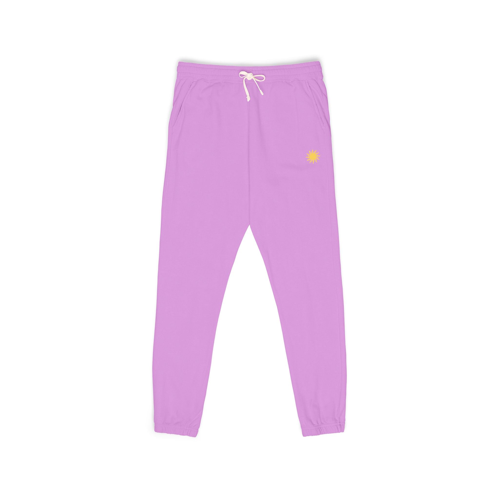 Sunshine Unisex Garment-Dyed Fleece Sweatpants | Cozy Loungewear, Comfy Pants, Casual Outfits, Gift for Her,