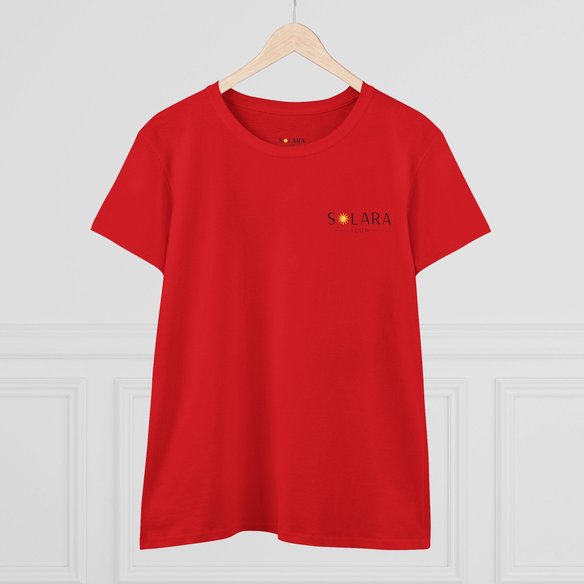 Solar Inspired Women's Midweight Cotton Tee, Casual Tee,Gift for Her, Everyday Wear,