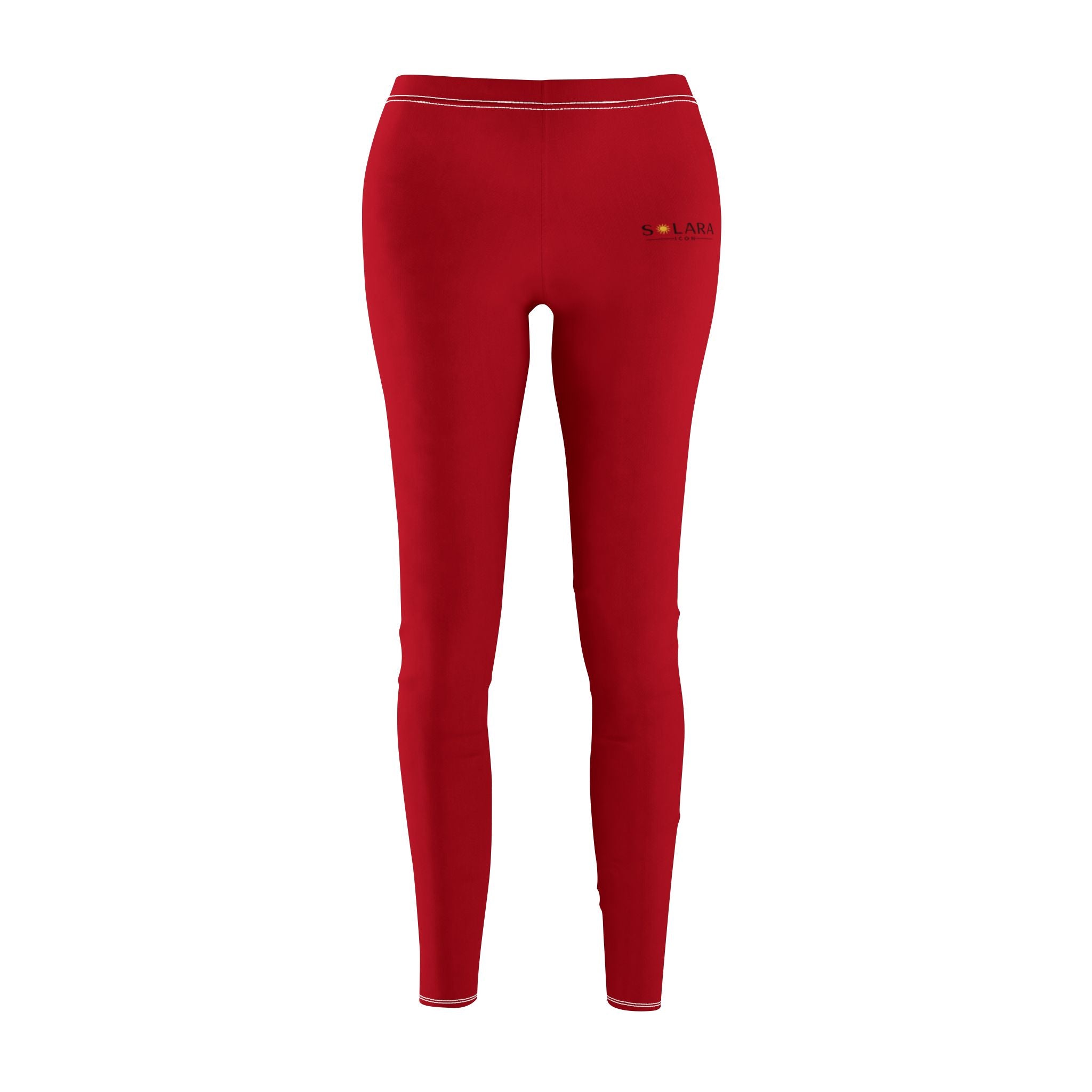 Solara Icon-Vibrant Red Women's Leggings | Yoga, Fitness, Casual Wear, Workout, Athleisure