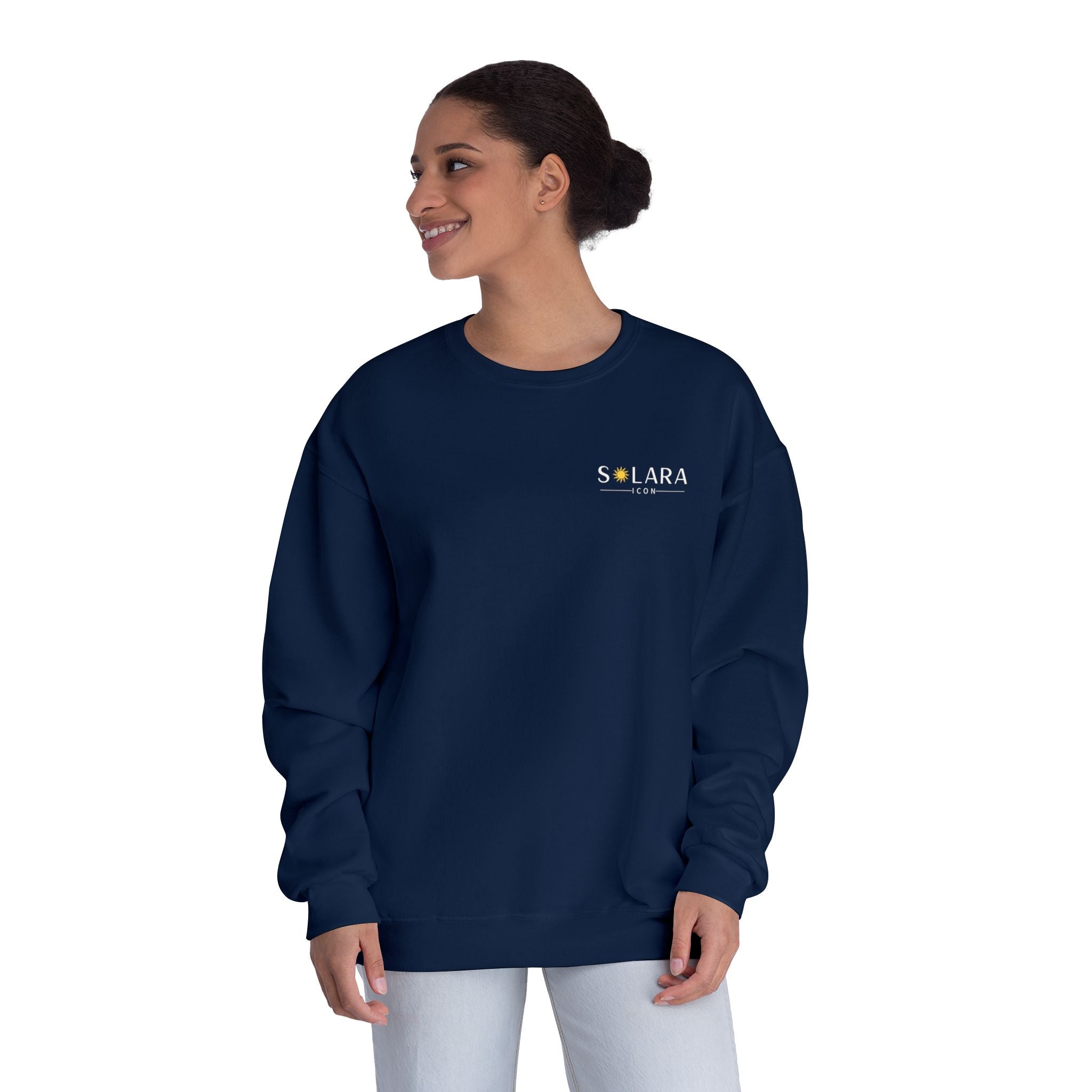 Solara Icon-Cozy Classic Crewneck Sweatshirt, Unisex Sweatshirt, Casual Pullover,  Cozy Gift