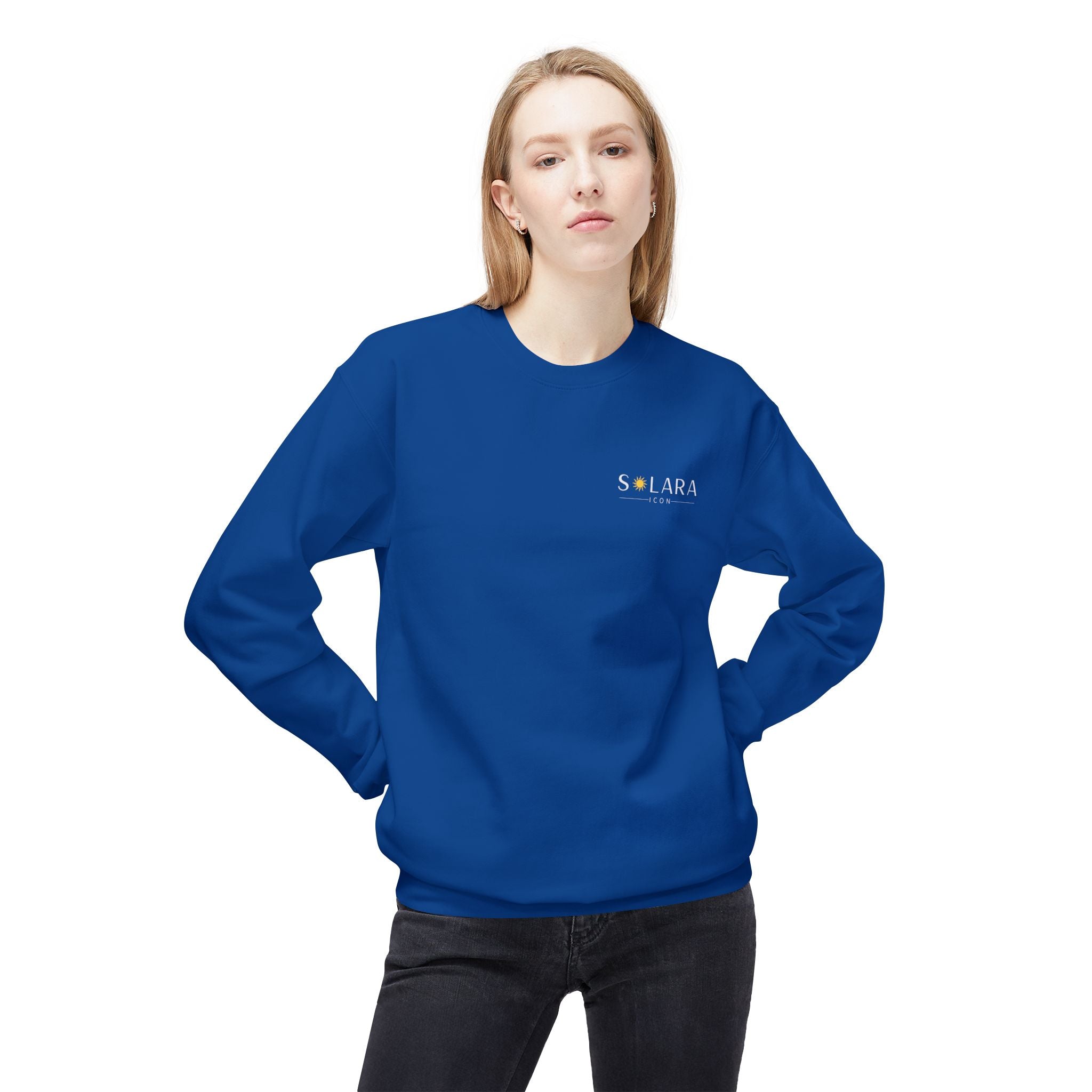 Solara Icon-Cozy Unisex Fleece Sweatshirt | Perfect for Casual Days, Gifts for Friends, to Wear on Holidays,