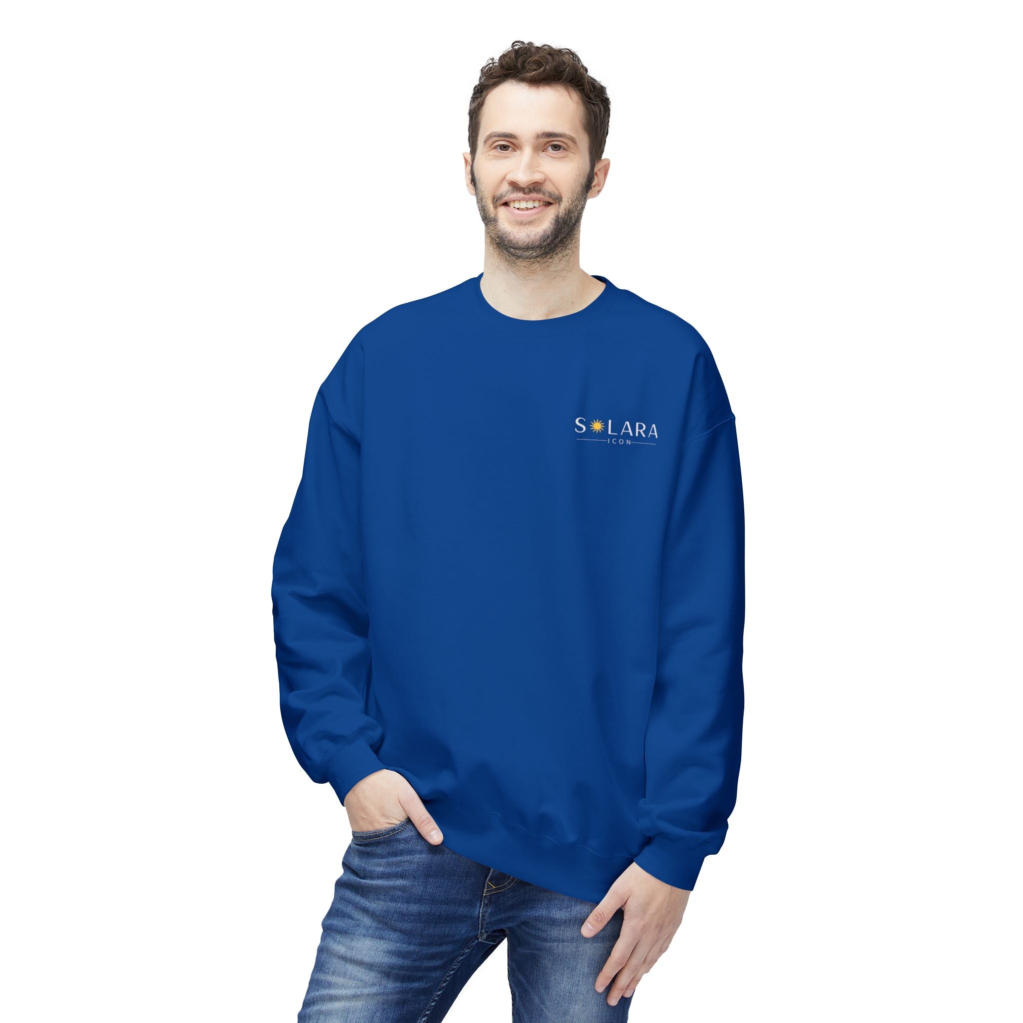 Solara Icon-Cozy Unisex Fleece Sweatshirt | Perfect for Casual Days, Gifts for Friends, to Wear on Holidays,