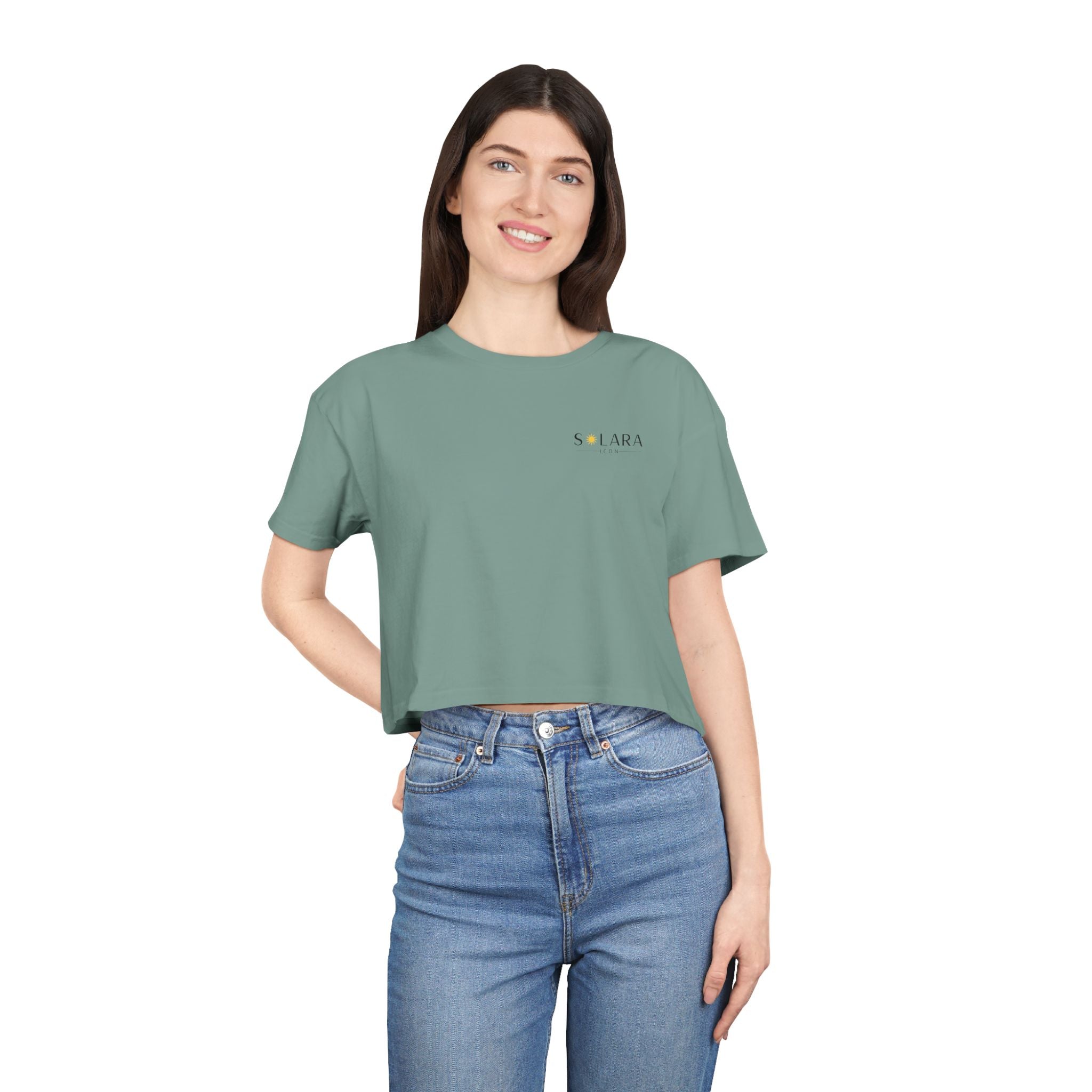 Solara Icon - Sunny Vibes Women's Crop Tee