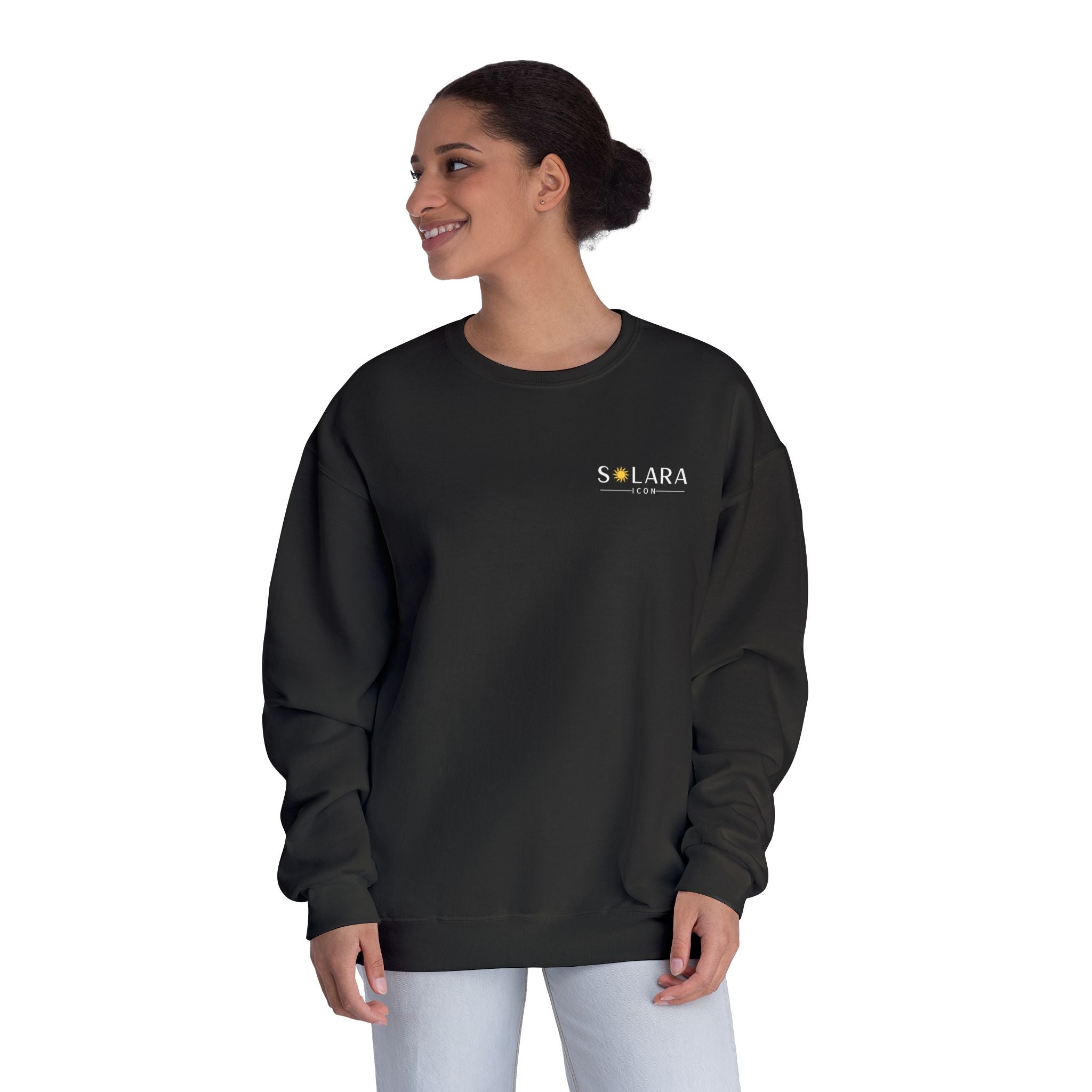 Solara Icon-Cozy Classic Crewneck Sweatshirt, Unisex Sweatshirt, Casual Pullover,  Cozy Gift