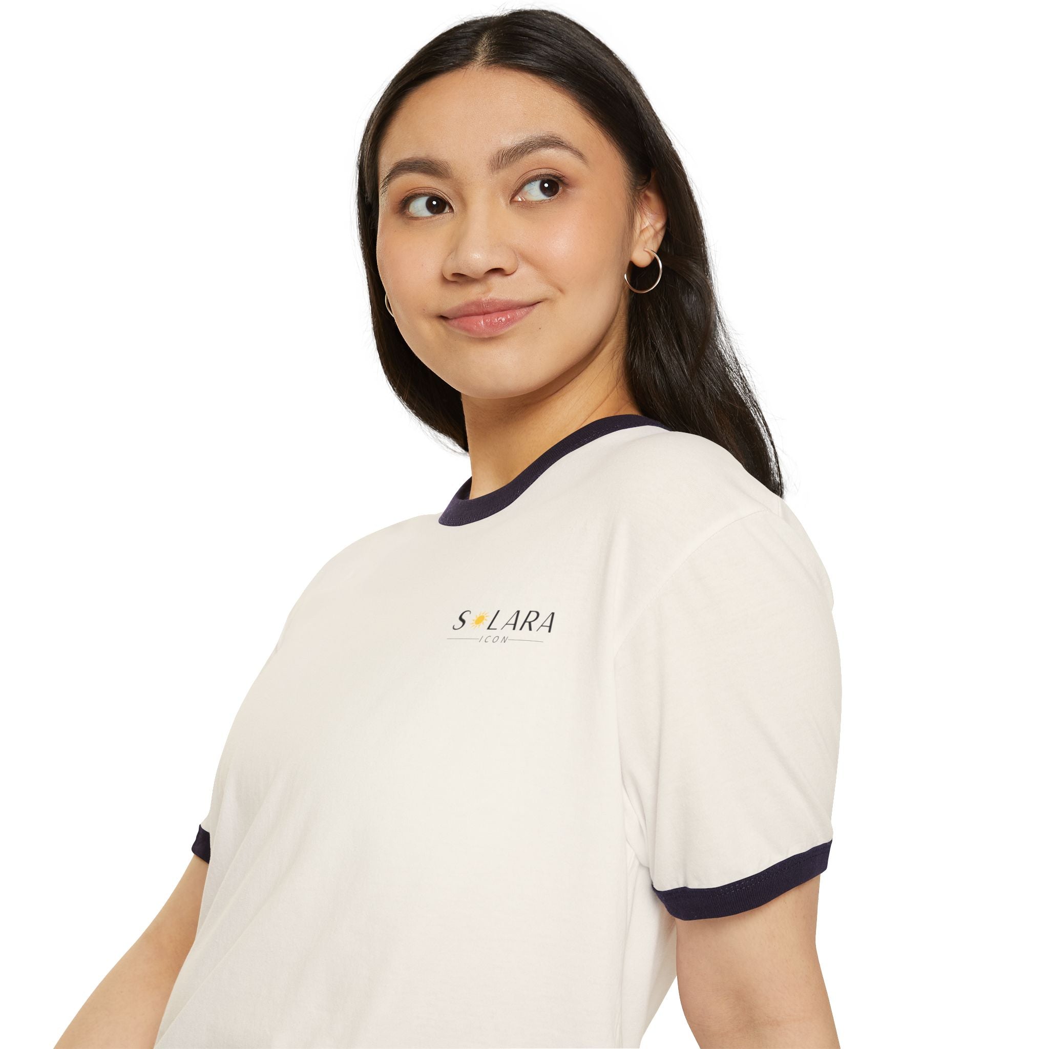 Solara Icon-Vintage Style Unisex Ringer T-Shirt - Casual Apparel for Everyday Wear, Gift for Birthdays, Summer Outings,