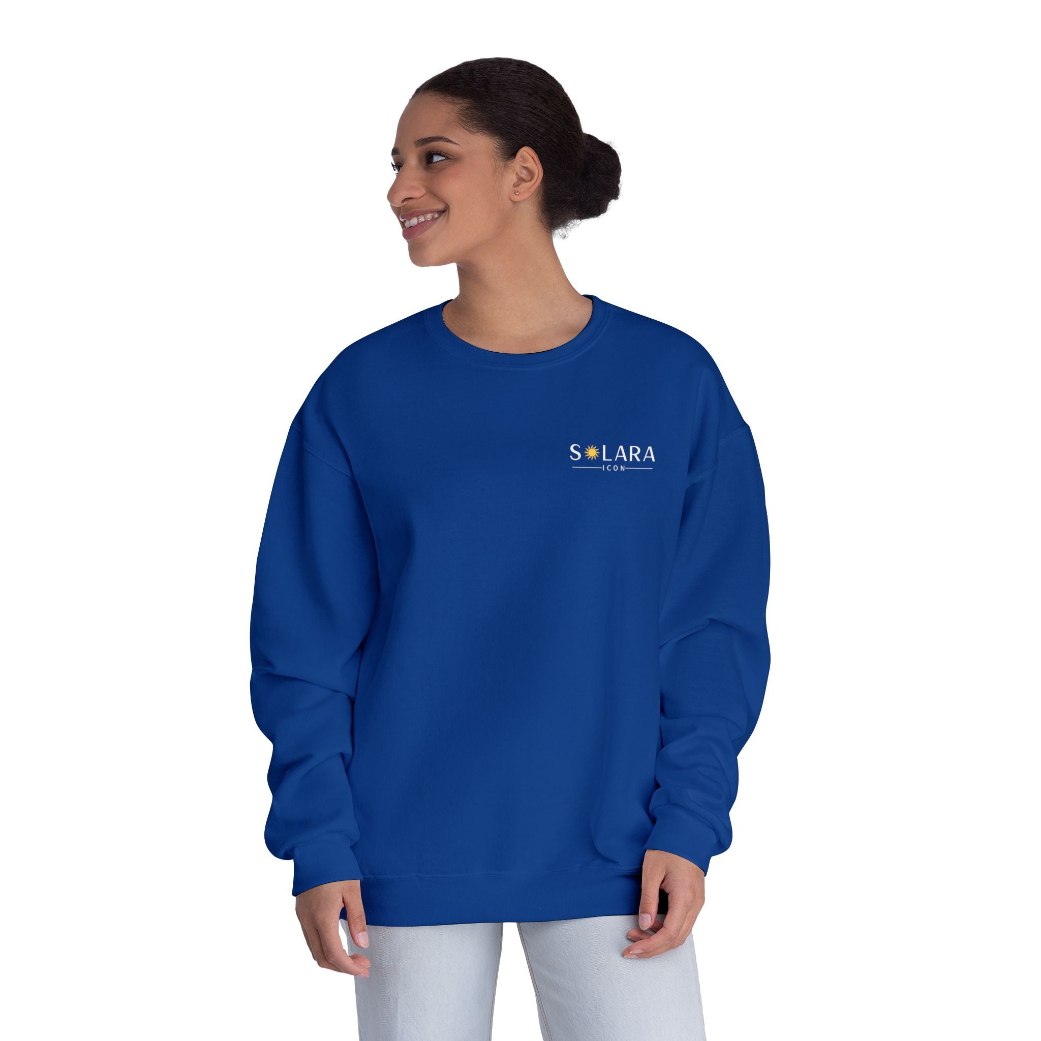 Solara Icon-Cozy Classic Crewneck Sweatshirt, Unisex Sweatshirt, Casual Pullover,  Cozy Gift