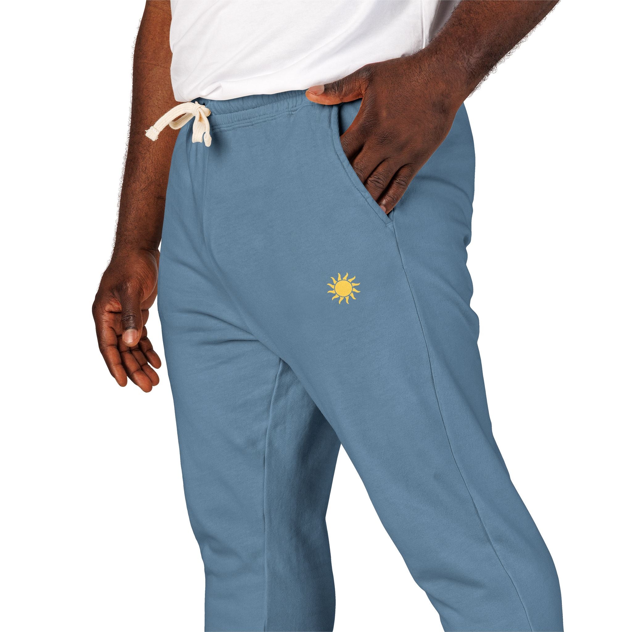Sunshine Unisex Garment-Dyed Fleece Sweatpants | Cozy Loungewear, Comfy Pants, Casual Outfits, Gift for Her,