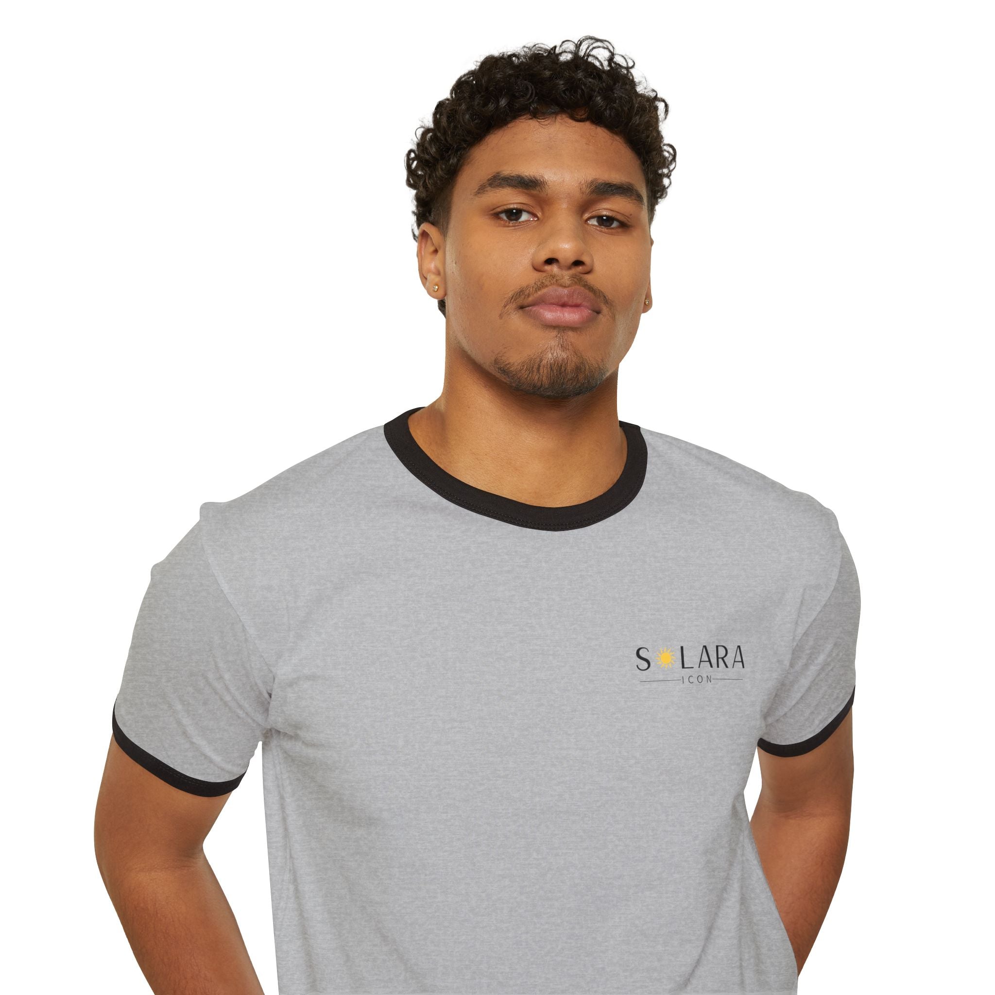 Solara Icon-Vintage Style Unisex Ringer T-Shirt - Casual Apparel for Everyday Wear, Gift for Birthdays, Summer Outings,