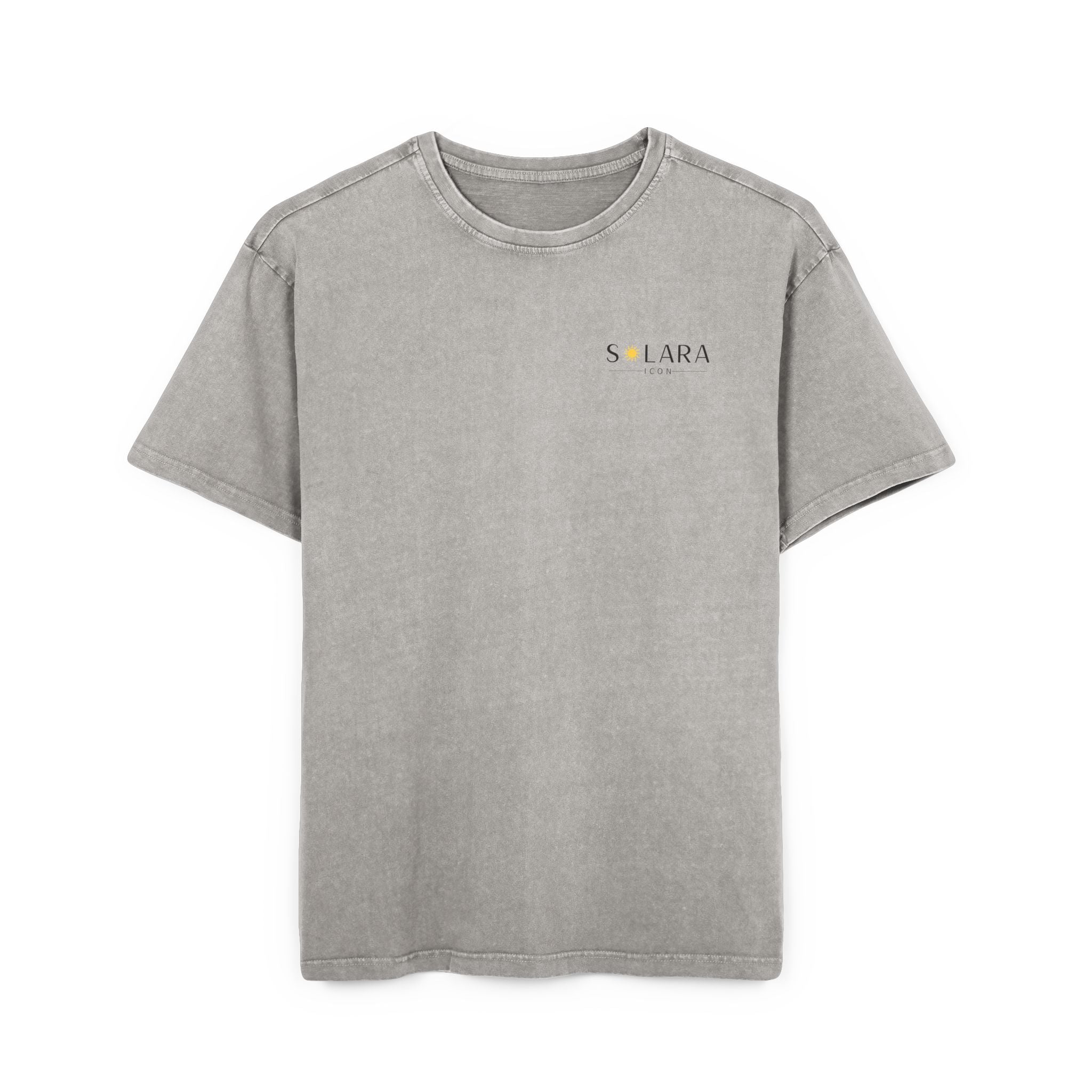 Solara Icon-Men's Acid Wash Oversized Tee, Retro Fashion Shirt, Casual Summer Top
