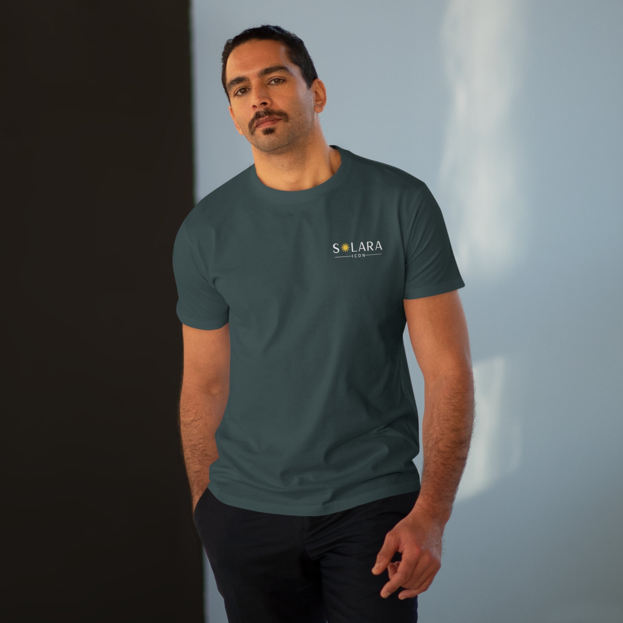 Solara Icon-Stylish Men's Modern-fit Tee, Casual Fashion Top, Gift for Him, Summer Wardrobe Essential