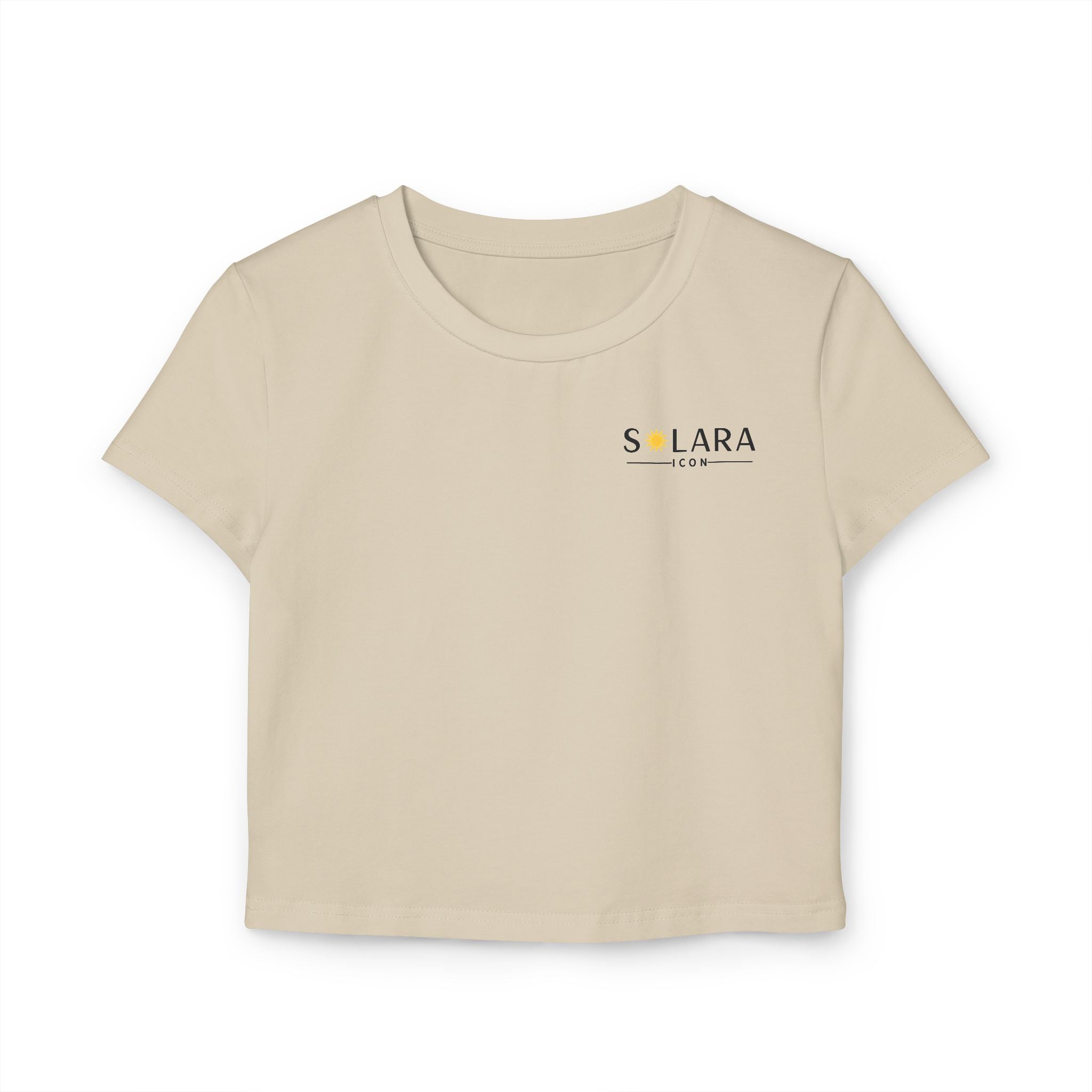 Solar Graphic Women's Baby Tee, Cute Crop Top for Summer, Casual Outfit, Gift for Her, Comfortable Everyday Wear