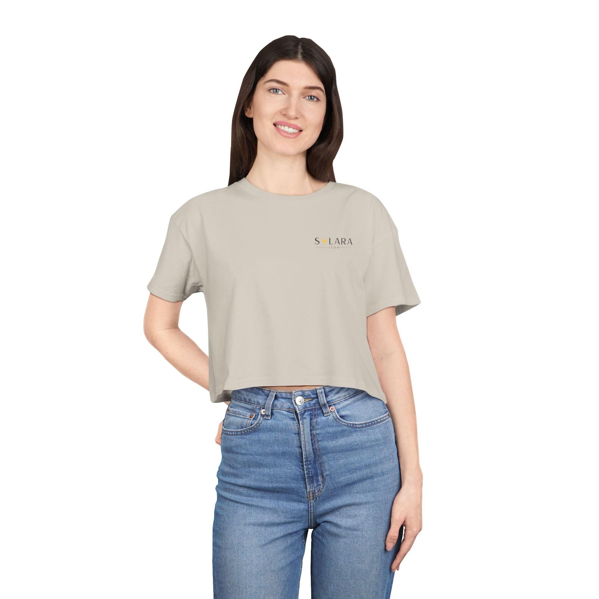 Solara Icon - Sunny Vibes Women's Crop Tee