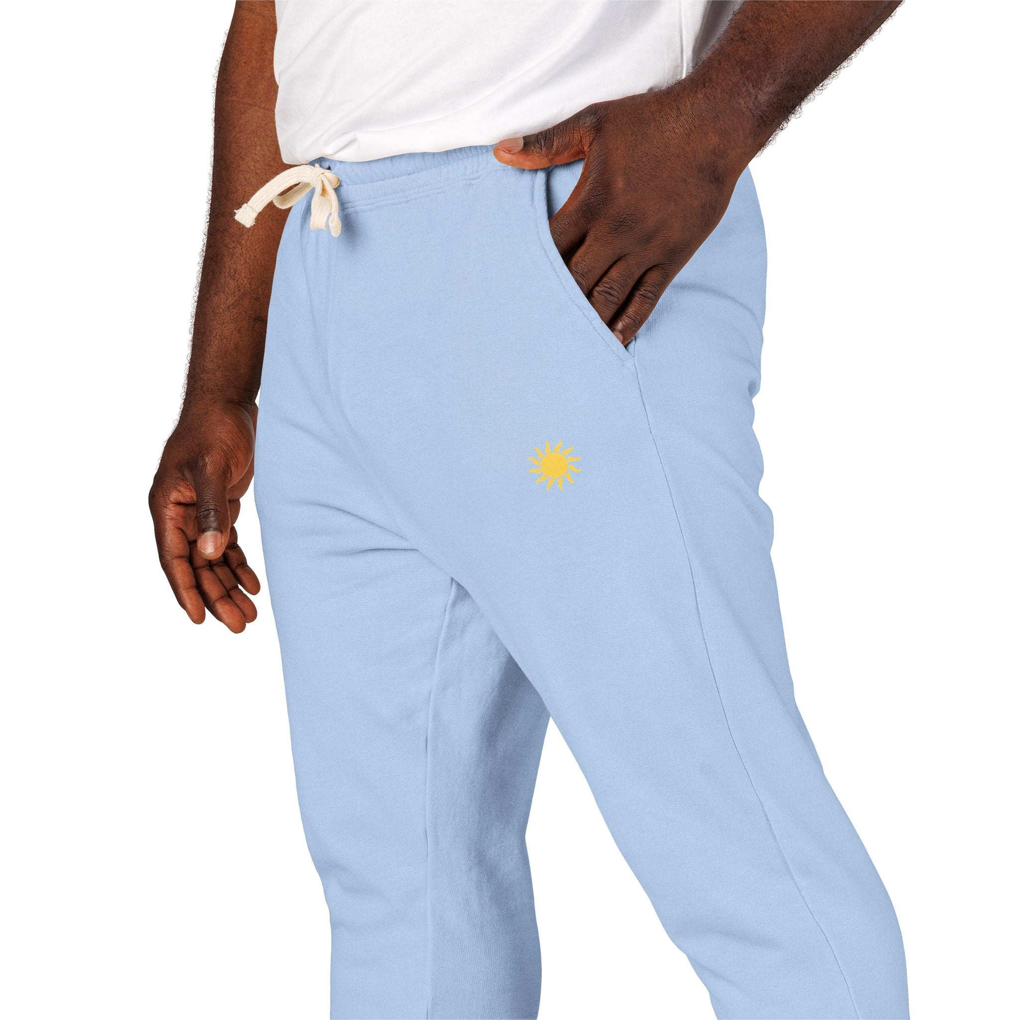 Sunshine Unisex Garment-Dyed Fleece Sweatpants | Cozy Loungewear, Comfy Pants, Casual Outfits, Gift for Her,