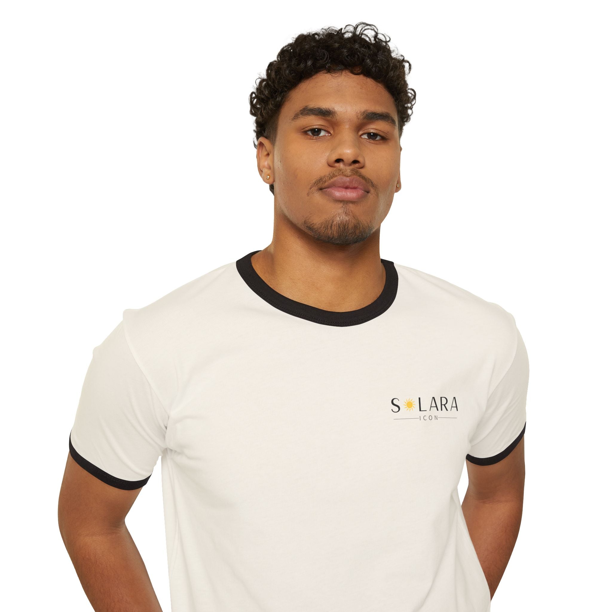 Solara Icon-Vintage Style Unisex Ringer T-Shirt - Casual Apparel for Everyday Wear, Gift for Birthdays, Summer Outings,