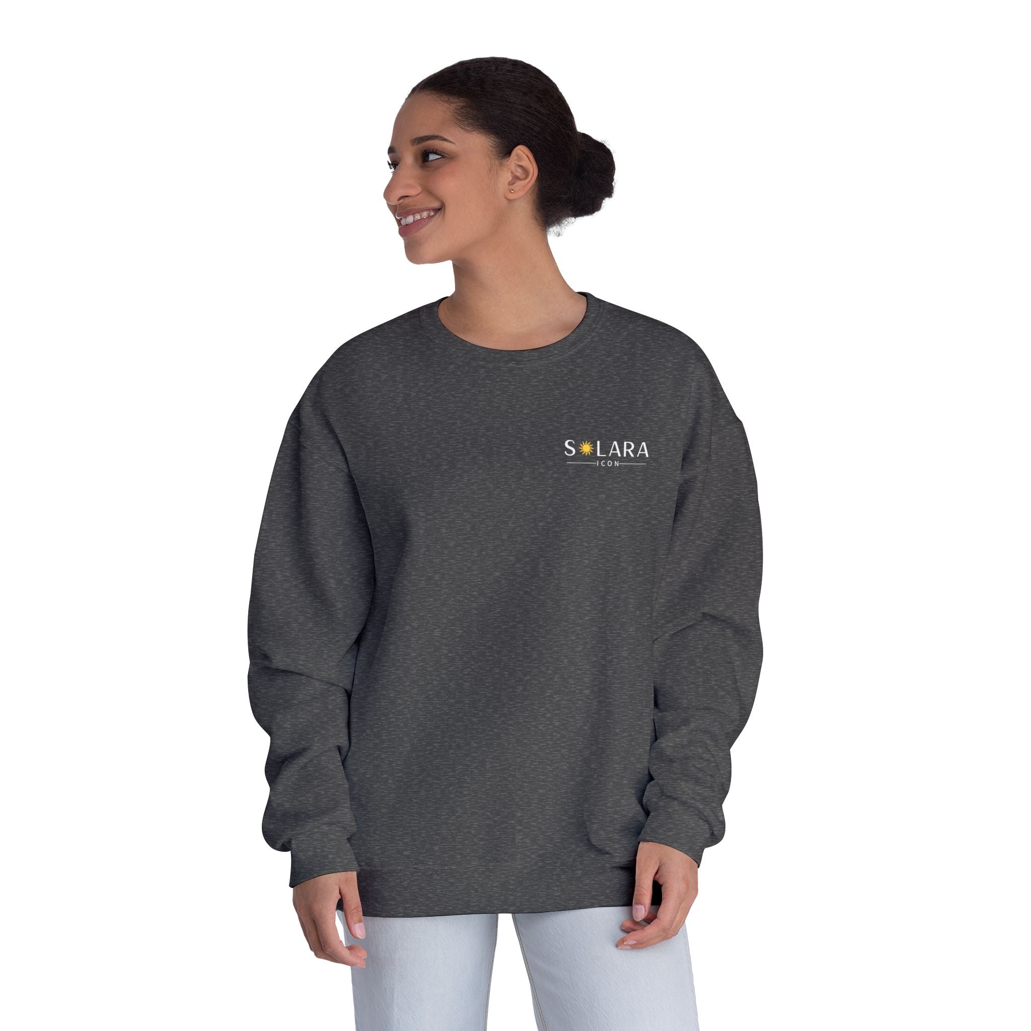 Solara Icon-Cozy Classic Crewneck Sweatshirt, Unisex Sweatshirt, Casual Pullover,  Cozy Gift