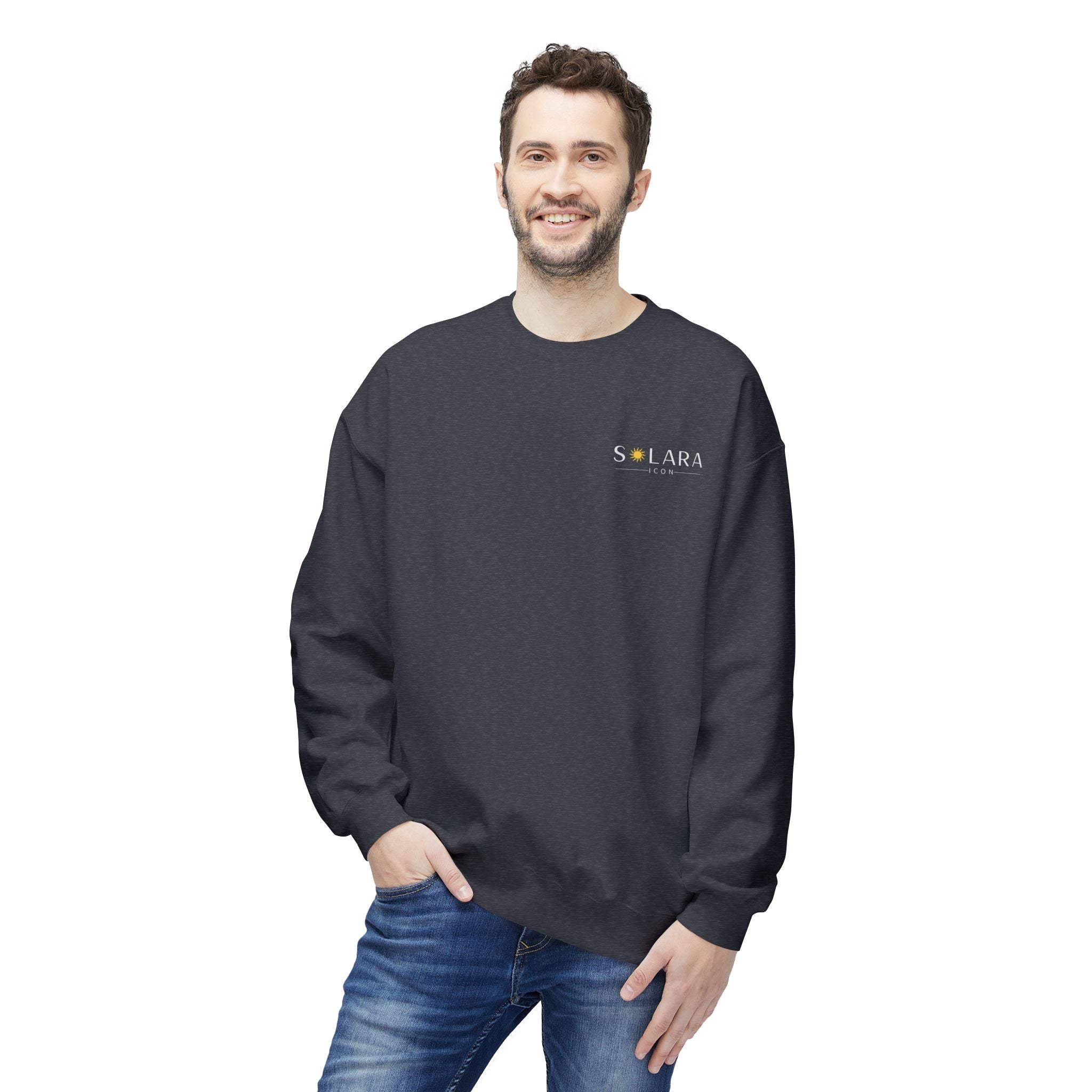 Solara Icon-Cozy Unisex Fleece Sweatshirt | Perfect for Casual Days, Gifts for Friends, to Wear on Holidays,