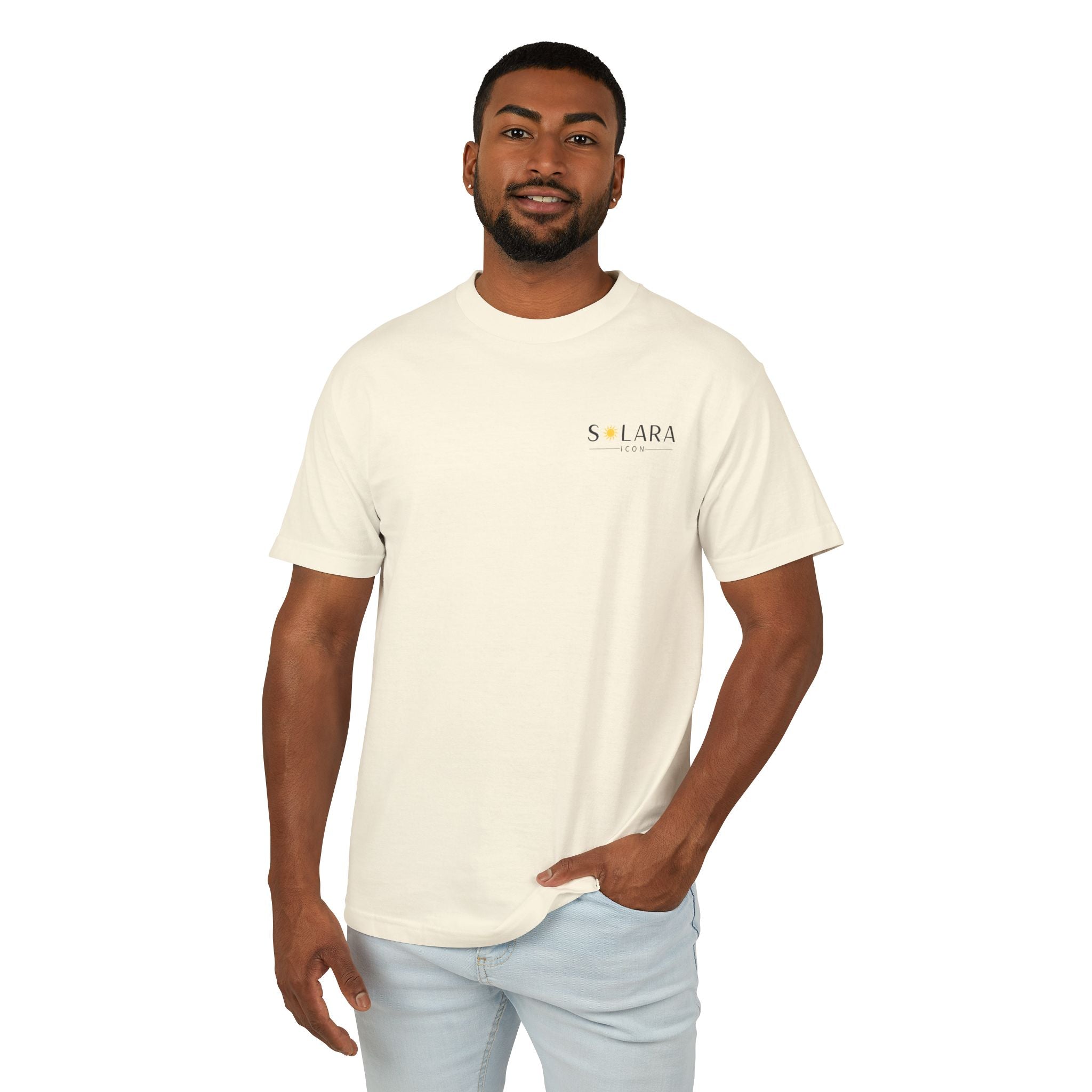 Solara Icon-Unisex Heavyweight Tee, Relaxed Cotton T-Shirt for Everyday Comfort, Gift for Her, Gift for Him,