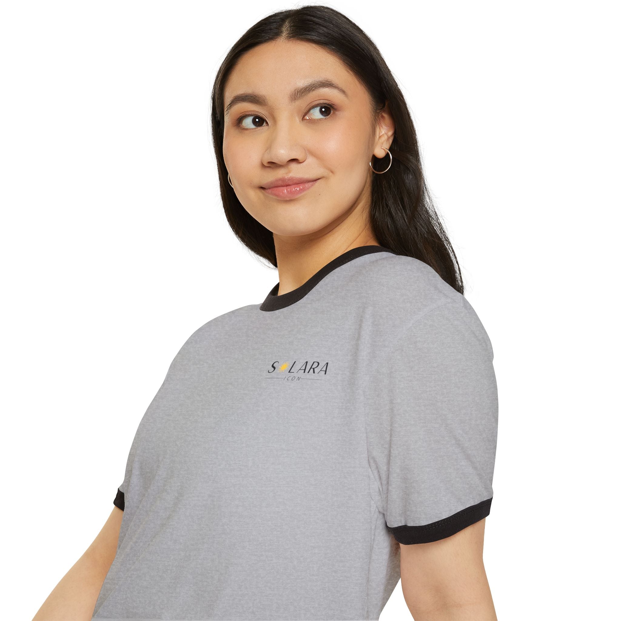 Solara Icon-Vintage Style Unisex Ringer T-Shirt - Casual Apparel for Everyday Wear, Gift for Birthdays, Summer Outings,