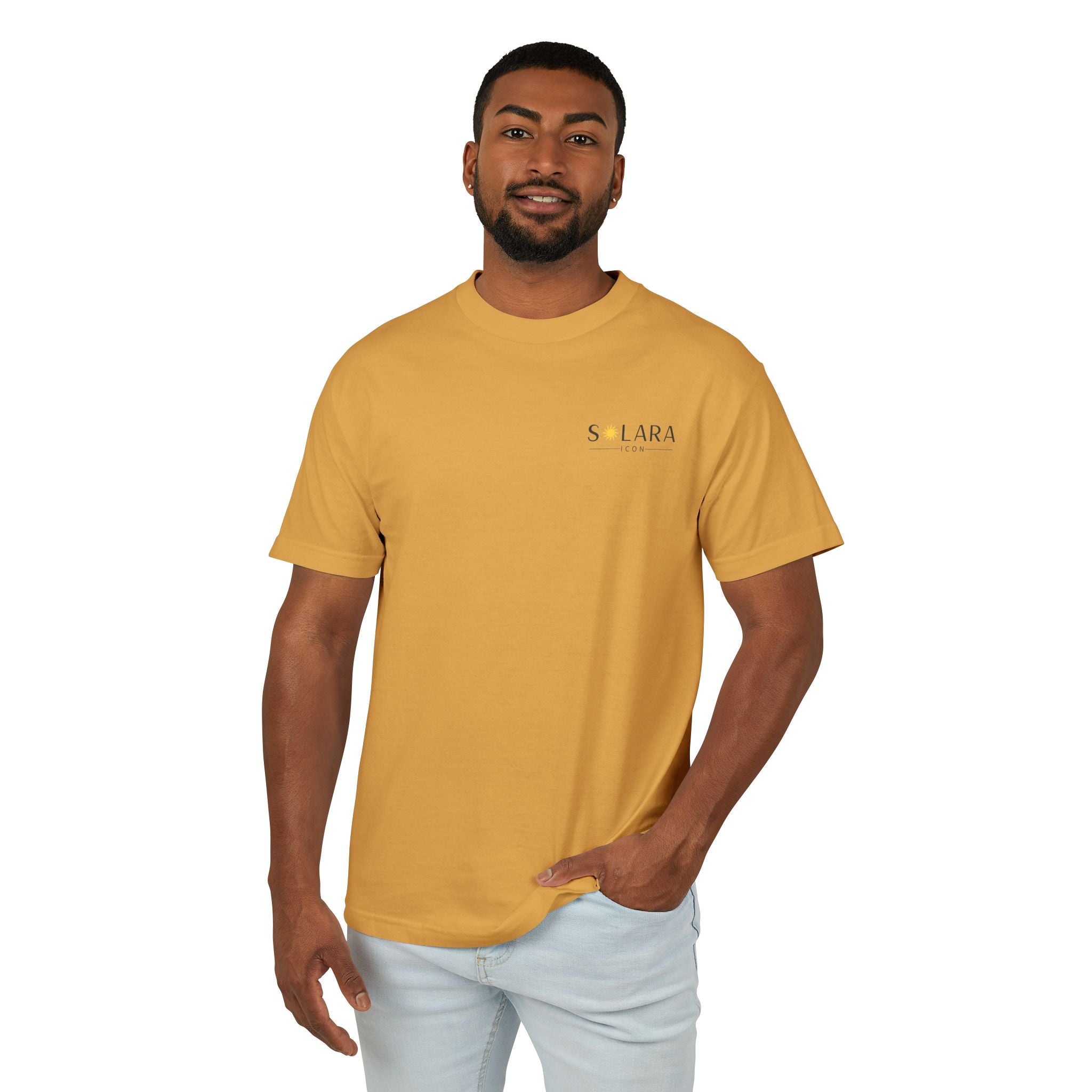 Solara Icon-Unisex Heavyweight Tee, Relaxed Cotton T-Shirt for Everyday Comfort, Gift for Her, Gift for Him,