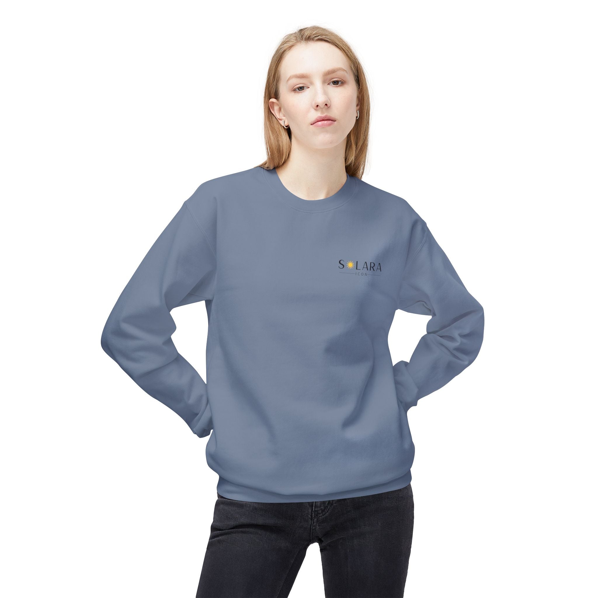Solara Icon-Unisex Midweight Softstyle Fleece Crewneck Sweatshirt