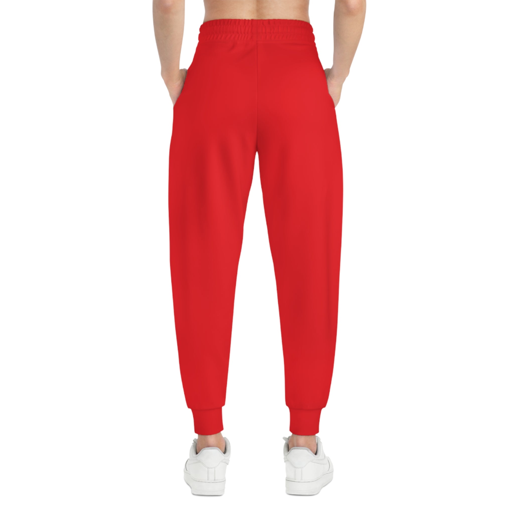 Solara Icon-Bold Red Athletic Joggers, Unisex Activewear, Fitness Apparel, Casual Lounge Pants,