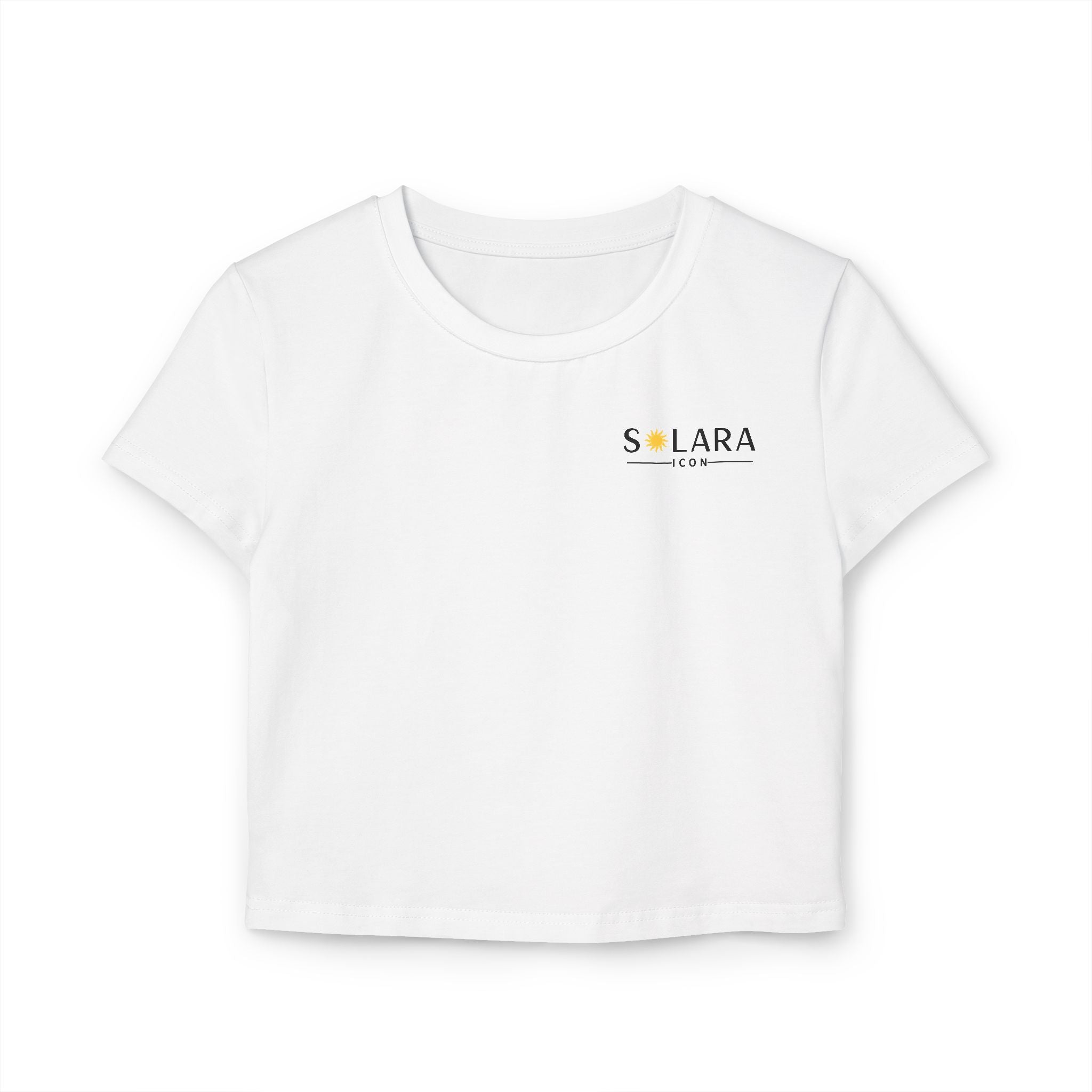 Solar Graphic Women's Baby Tee, Cute Crop Top for Summer, Casual Outfit, Gift for Her, Comfortable Everyday Wear