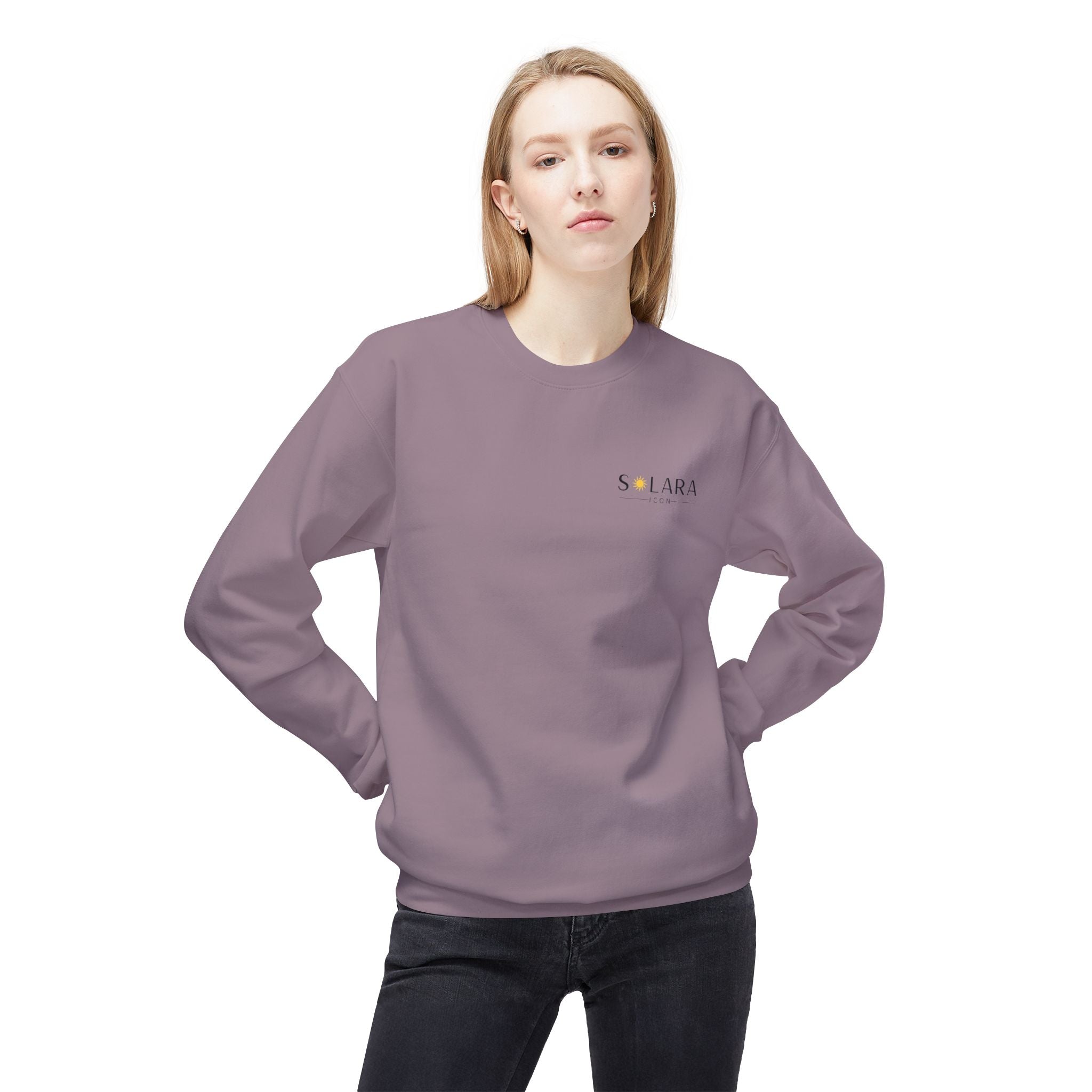 Solara Icon-Unisex Midweight Softstyle Fleece Crewneck Sweatshirt