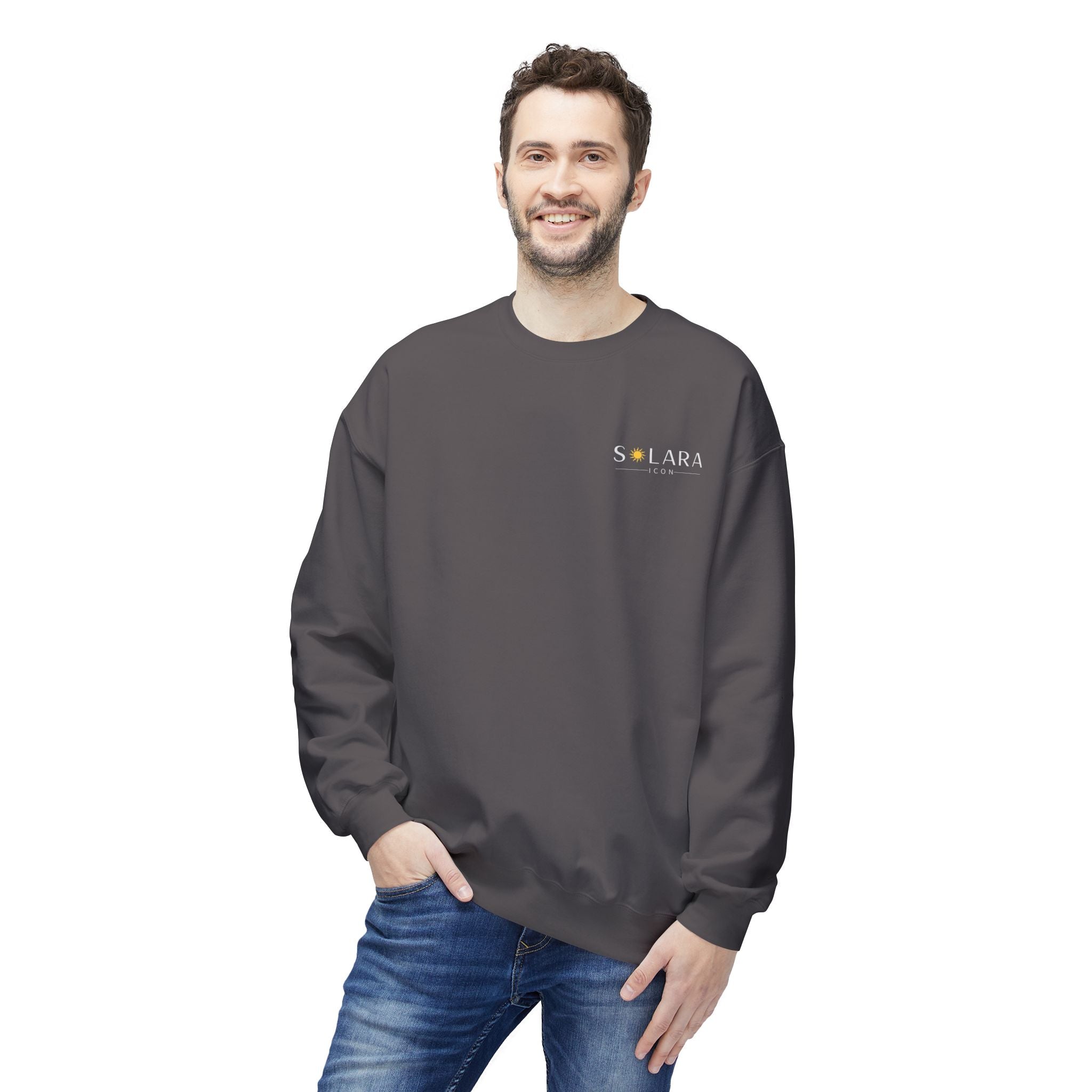 Solara Icon-Cozy Unisex Fleece Sweatshirt | Perfect for Casual Days, Gifts for Friends, to Wear on Holidays,