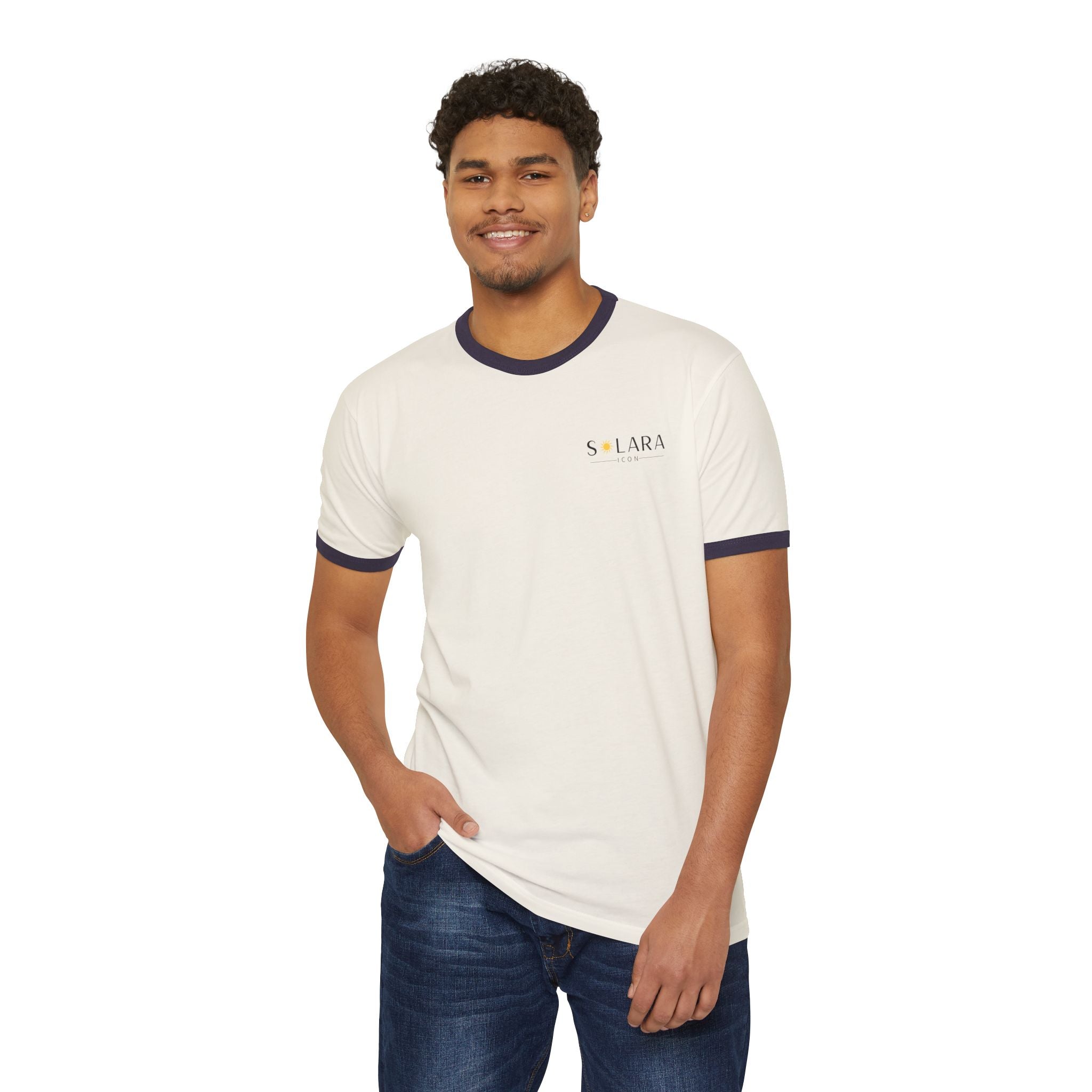 Solara Icon-Vintage Style Unisex Ringer T-Shirt - Casual Apparel for Everyday Wear, Gift for Birthdays, Summer Outings,