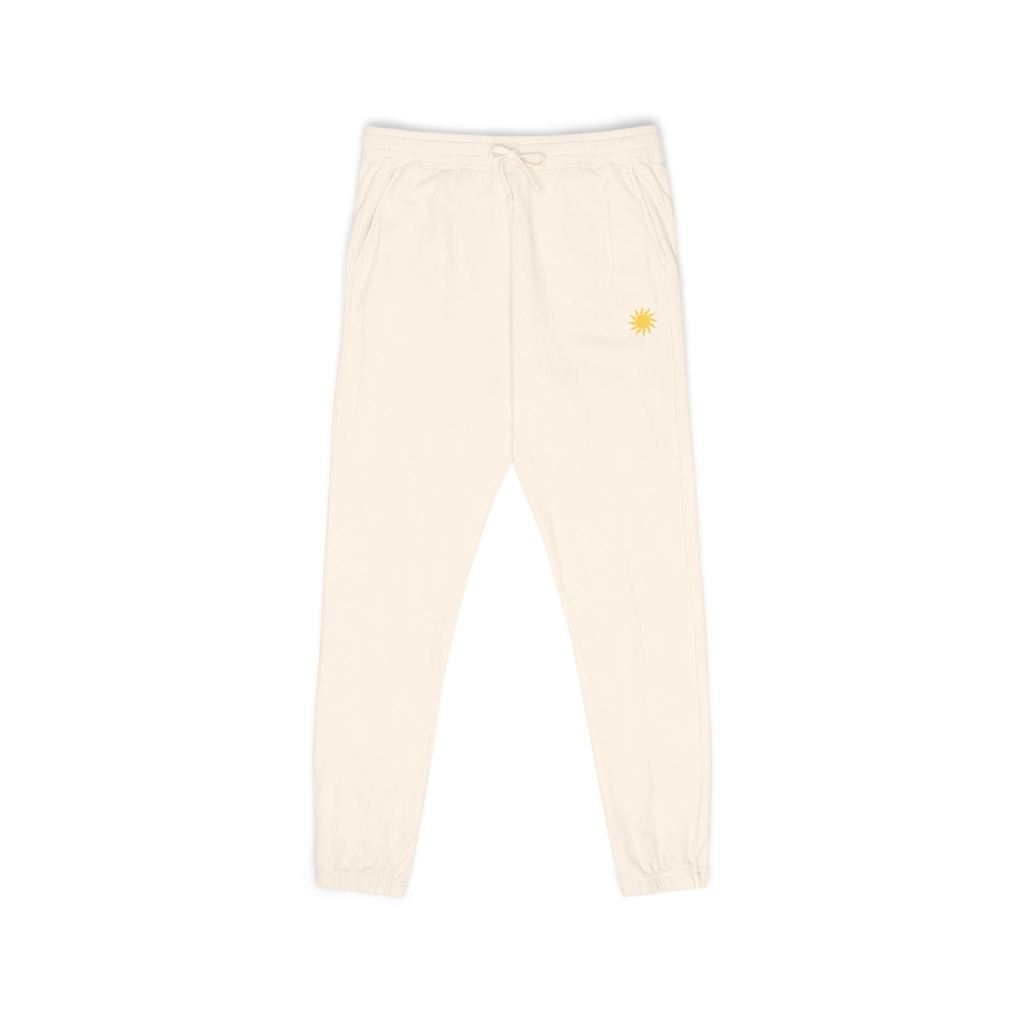 Sunshine Unisex Garment-Dyed Fleece Sweatpants | Cozy Loungewear, Comfy Pants, Casual Outfits, Gift for Her,