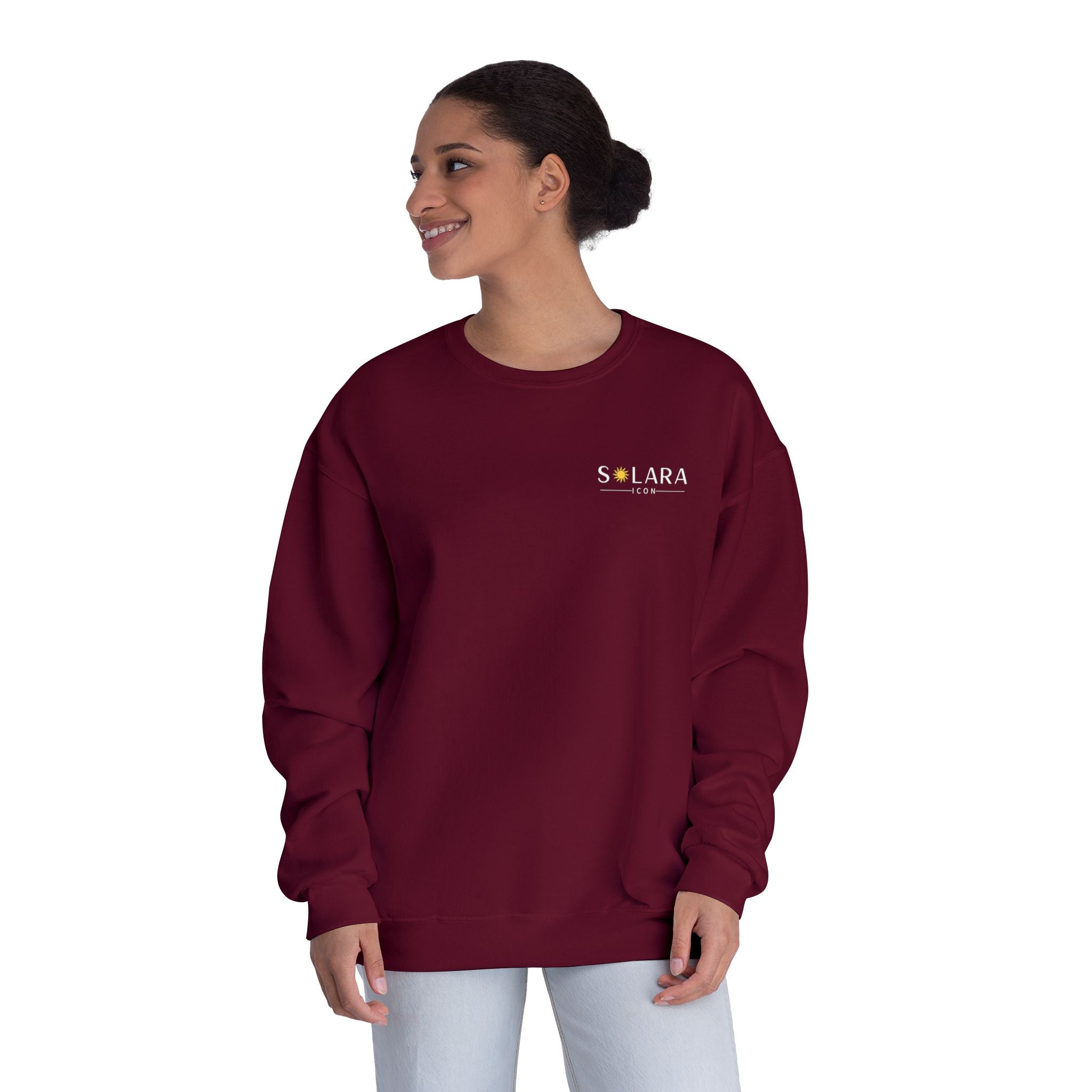 Solara Icon-Cozy Classic Crewneck Sweatshirt, Unisex Sweatshirt, Casual Pullover,  Cozy Gift