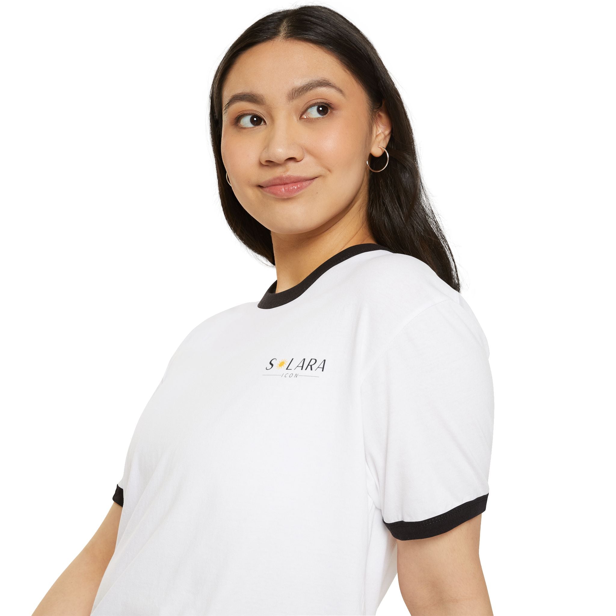 Solara Icon-Vintage Style Unisex Ringer T-Shirt - Casual Apparel for Everyday Wear, Gift for Birthdays, Summer Outings,