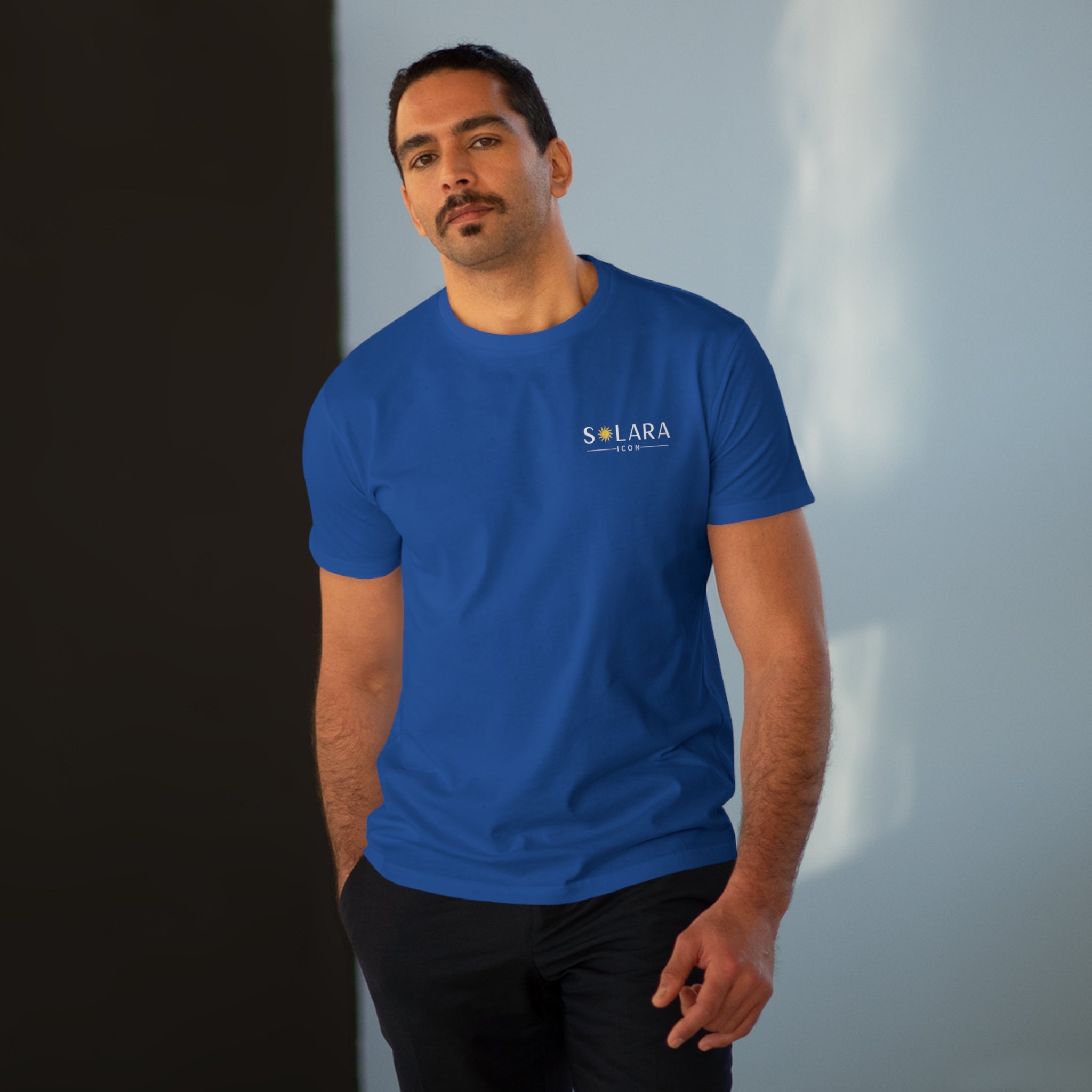 Solara Icon-Stylish Men's Modern-fit Tee, Casual Fashion Top, Gift for Him, Summer Wardrobe Essential