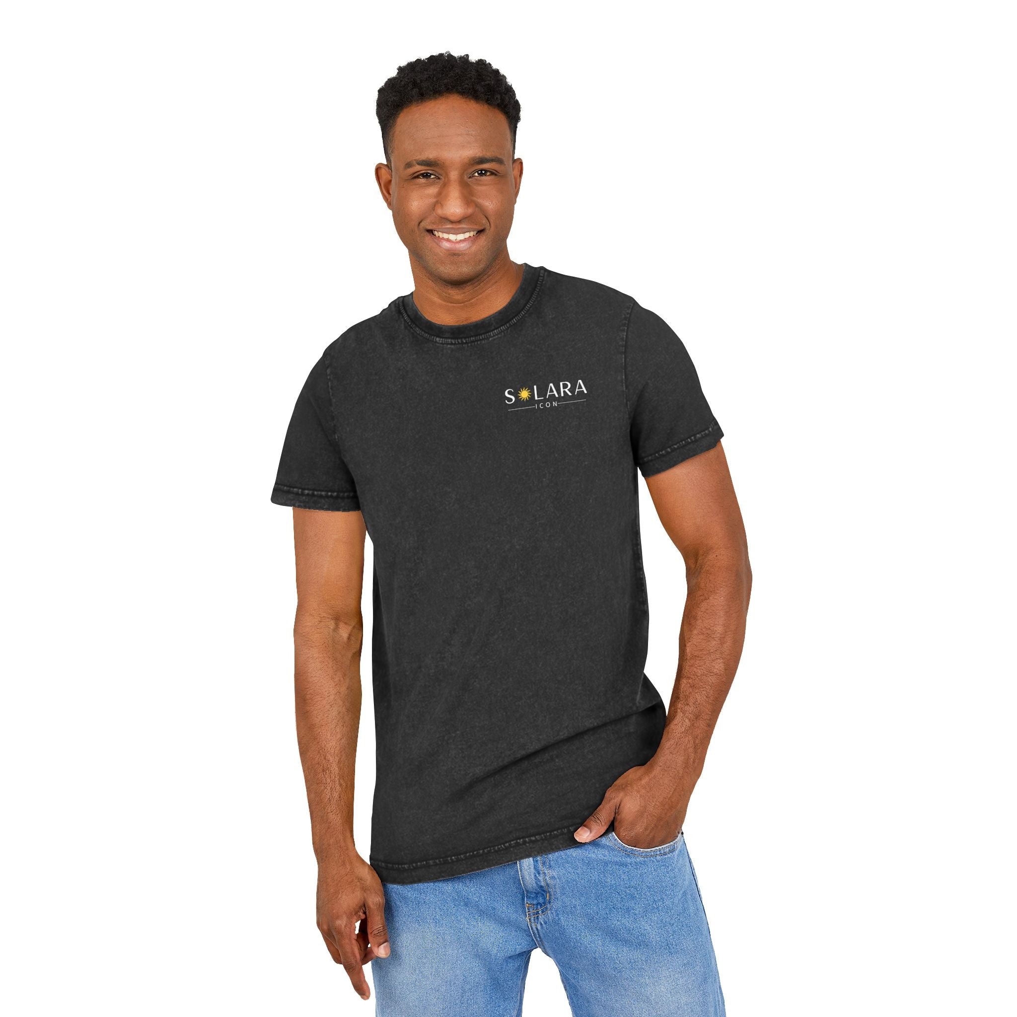 Solara Icon-Acid Washed Round Neck Tee