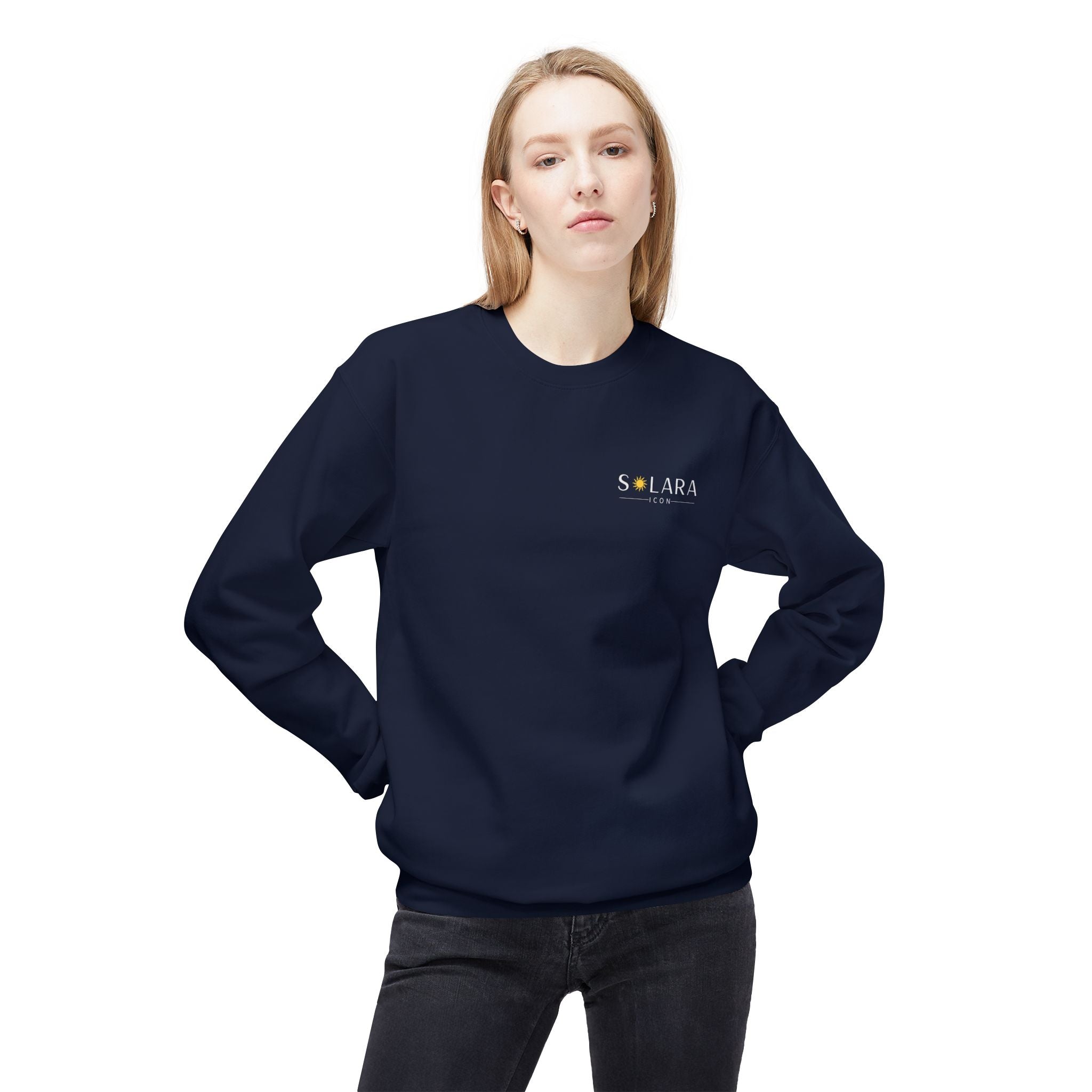 Solara Icon-Cozy Unisex Fleece Sweatshirt | Perfect for Casual Days, Gifts for Friends, to Wear on Holidays,