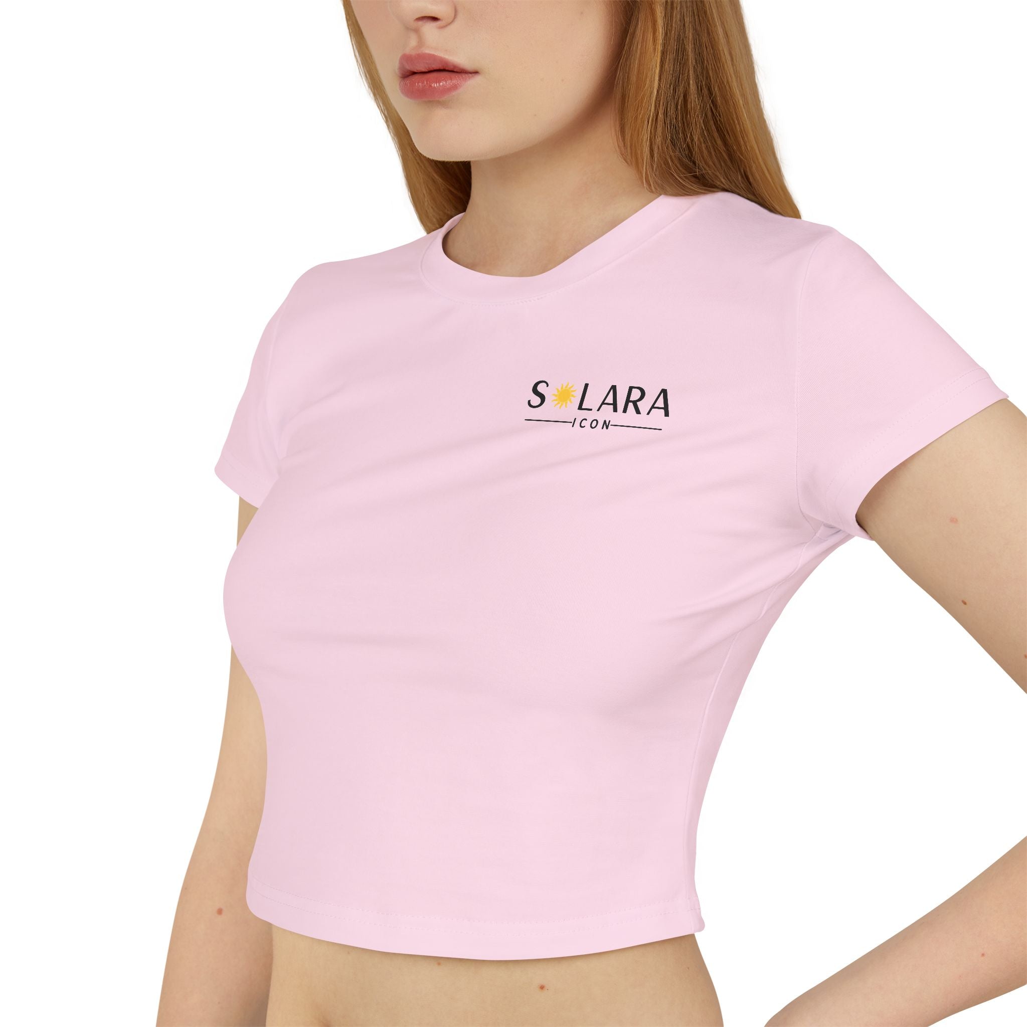 Solar Graphic Women's Baby Tee, Cute Crop Top for Summer, Casual Outfit, Gift for Her, Comfortable Everyday Wear