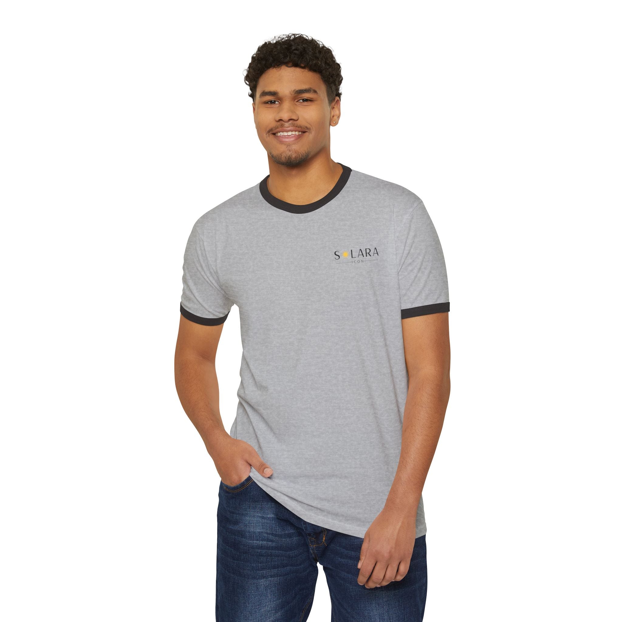 Solara Icon-Vintage Style Unisex Ringer T-Shirt - Casual Apparel for Everyday Wear, Gift for Birthdays, Summer Outings,