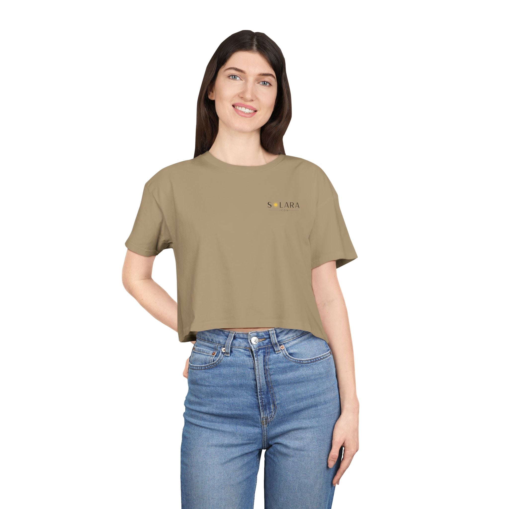 Solara Icon - Sunny Vibes Women's Crop Tee
