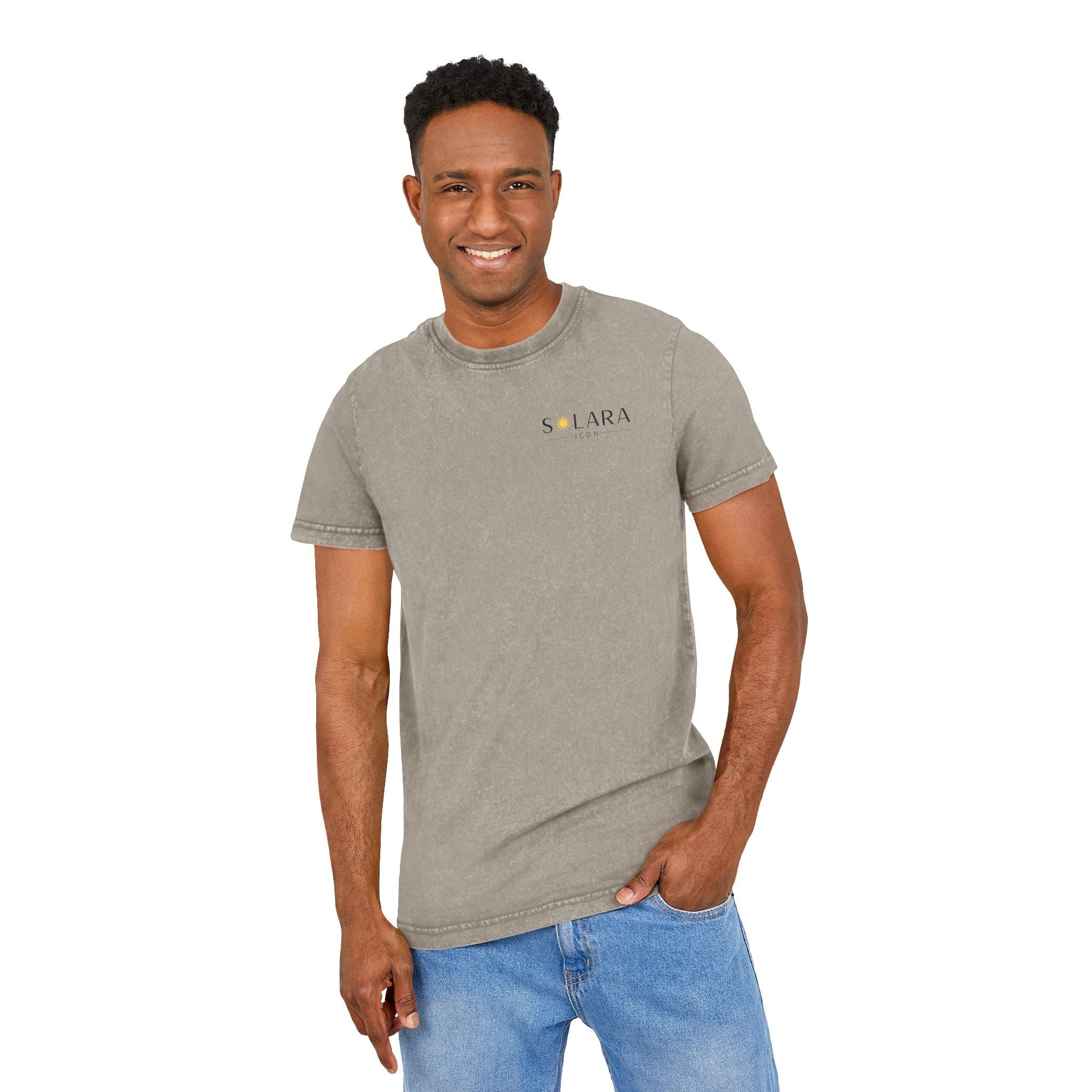 Solara Icon-Acid Washed Round Neck Tee