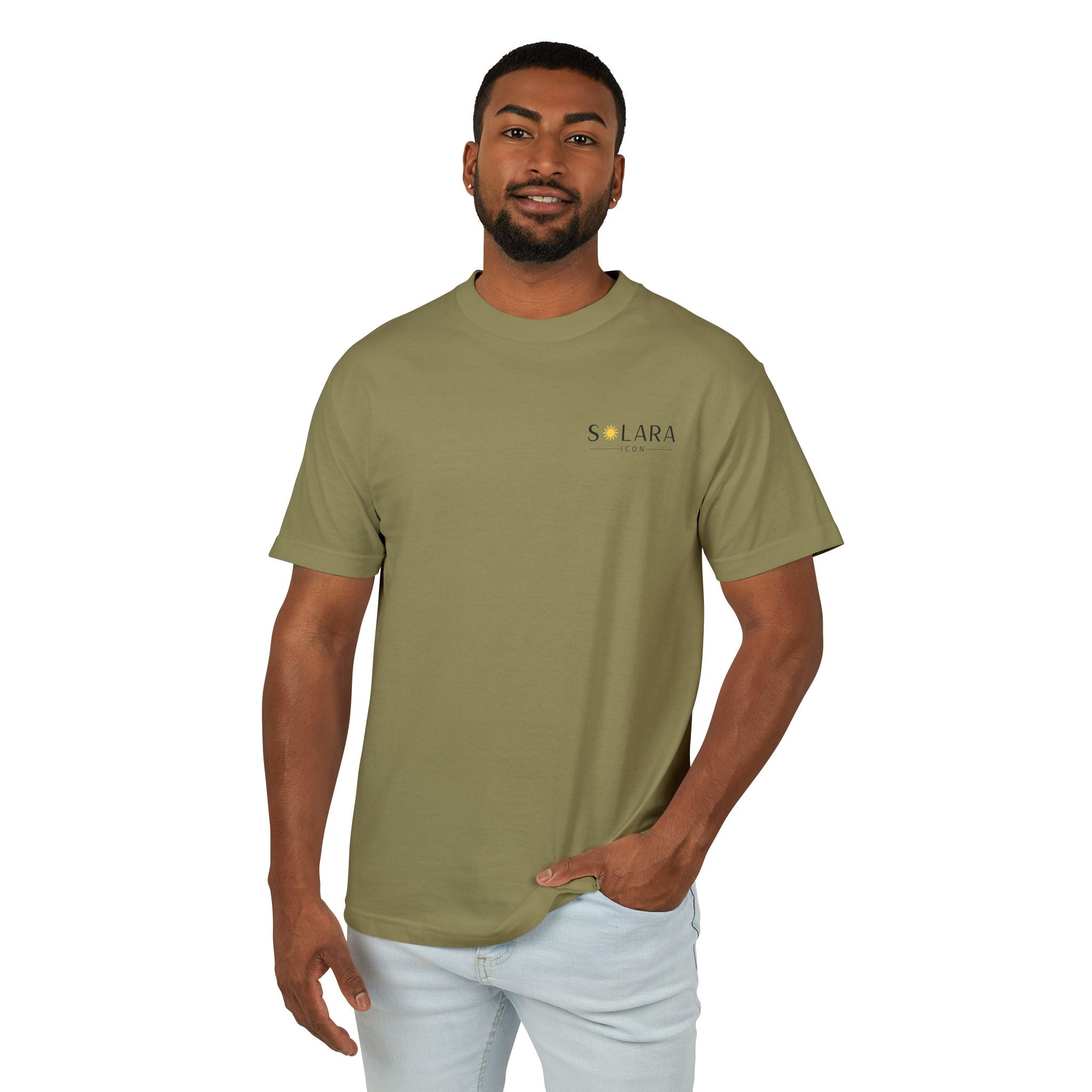 Solara Icon-Unisex Heavyweight Tee, Relaxed Cotton T-Shirt for Everyday Comfort, Gift for Her, Gift for Him,