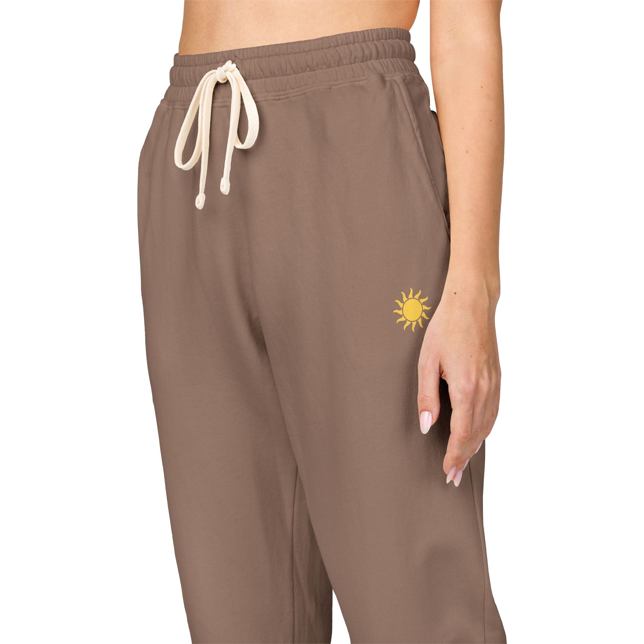 Sunshine Unisex Garment-Dyed Fleece Sweatpants | Cozy Loungewear, Comfy Pants, Casual Outfits, Gift for Her,