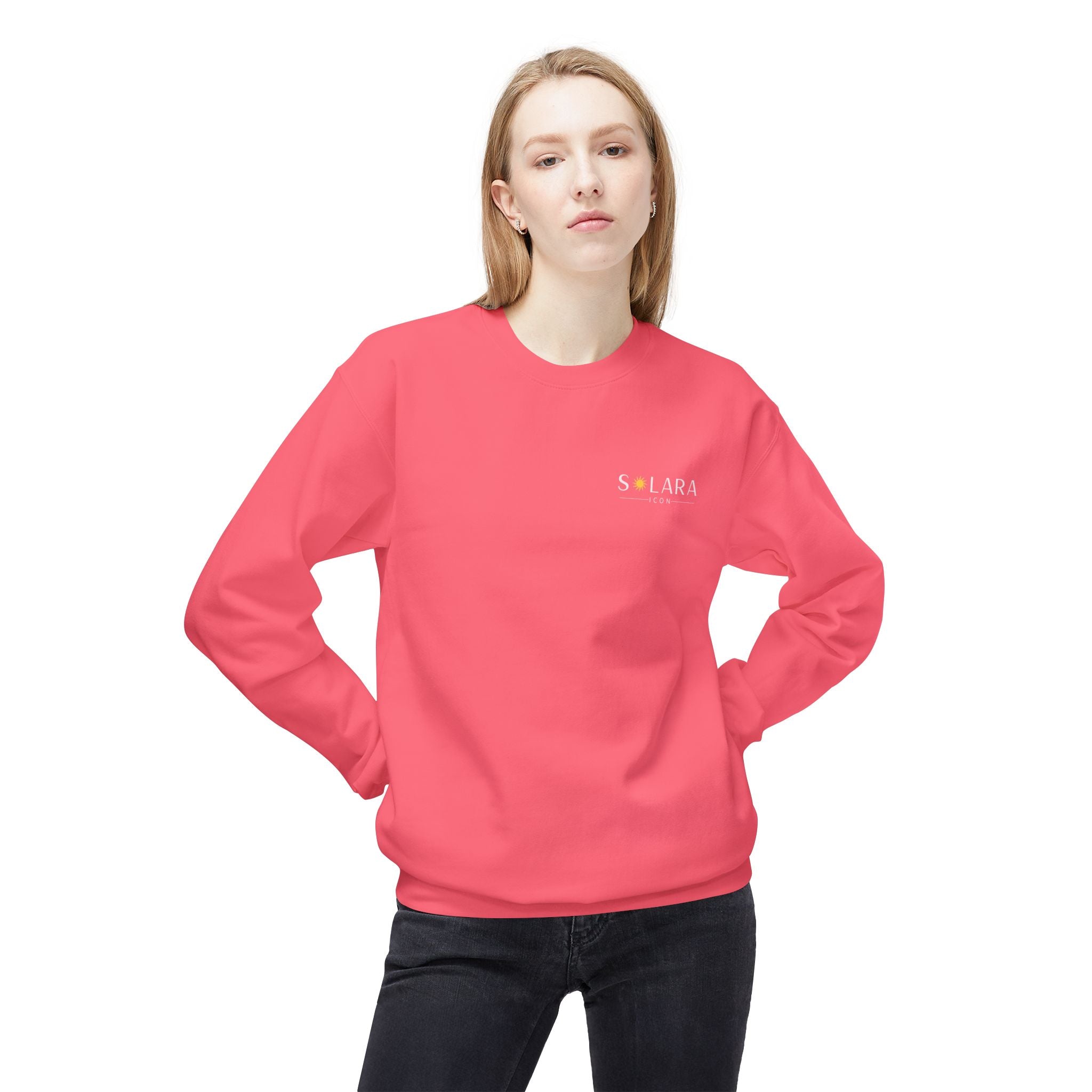 Solara Icon-Cozy Unisex Fleece Sweatshirt | Perfect for Casual Days, Gifts for Friends, to Wear on Holidays,