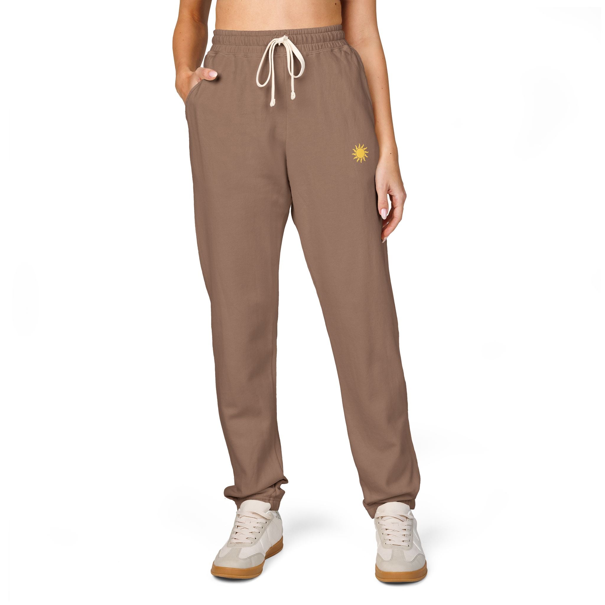 Sunshine Unisex Garment-Dyed Fleece Sweatpants | Cozy Loungewear, Comfy Pants, Casual Outfits, Gift for Her,