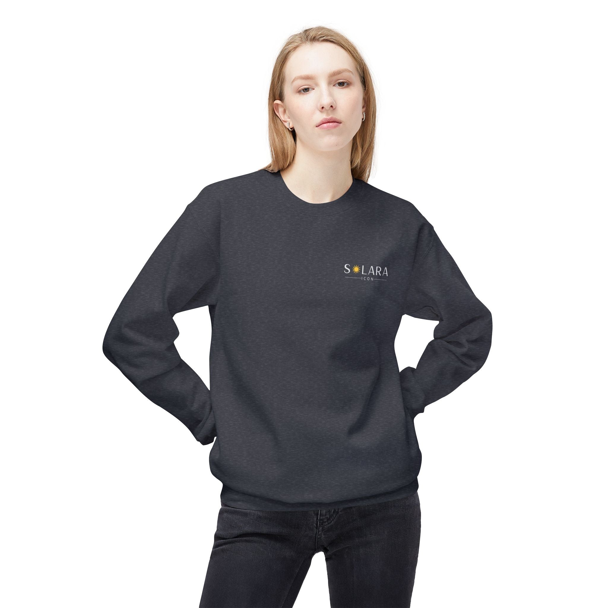 Solara Icon-Cozy Unisex Fleece Sweatshirt | Perfect for Casual Days, Gifts for Friends, to Wear on Holidays,