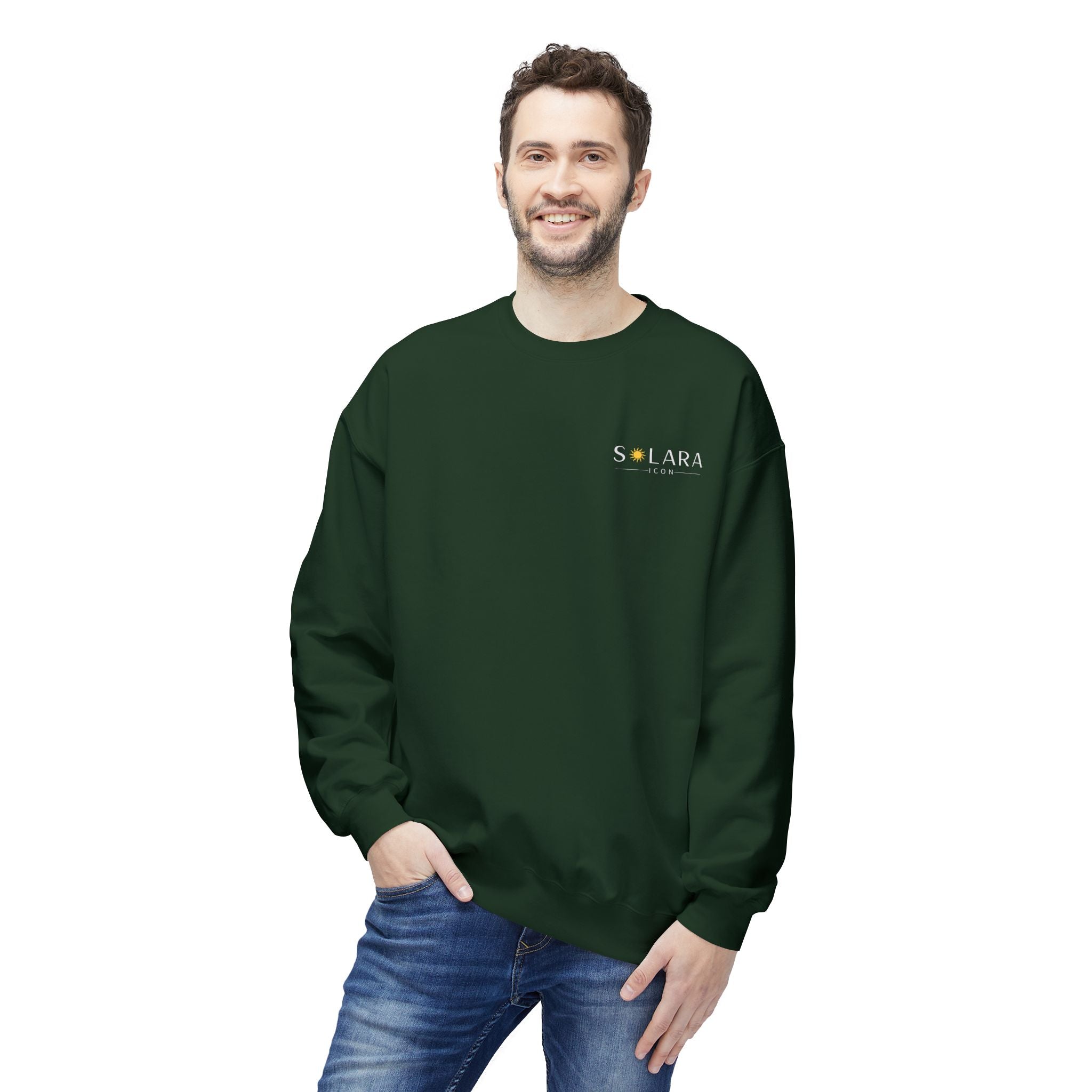 Solara Icon-Cozy Unisex Fleece Sweatshirt | Perfect for Casual Days, Gifts for Friends, to Wear on Holidays,
